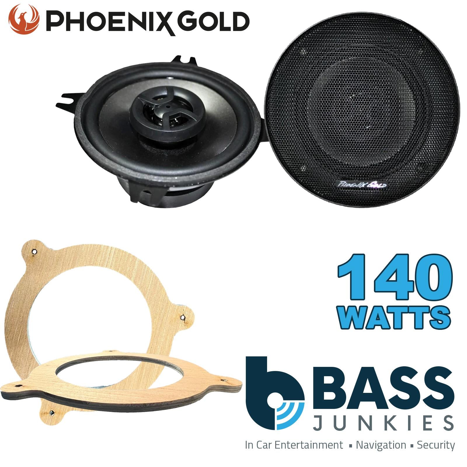 Phoenix Gold Z4CX 100mm/10cm/4" 2-Way Coaxial Car speakers (Per Pair Max 140|70 watts RMS) Fits BMW 3-Series (Convertible) 1998-06