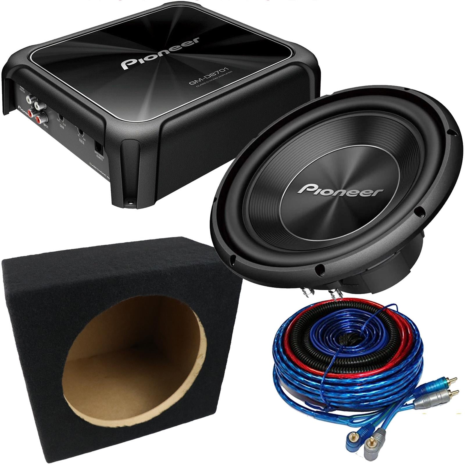 Pioneer 12" 1500 Watts Car Sub & 1600 Watts Class D Monoblock Amp & Bass Box Kit