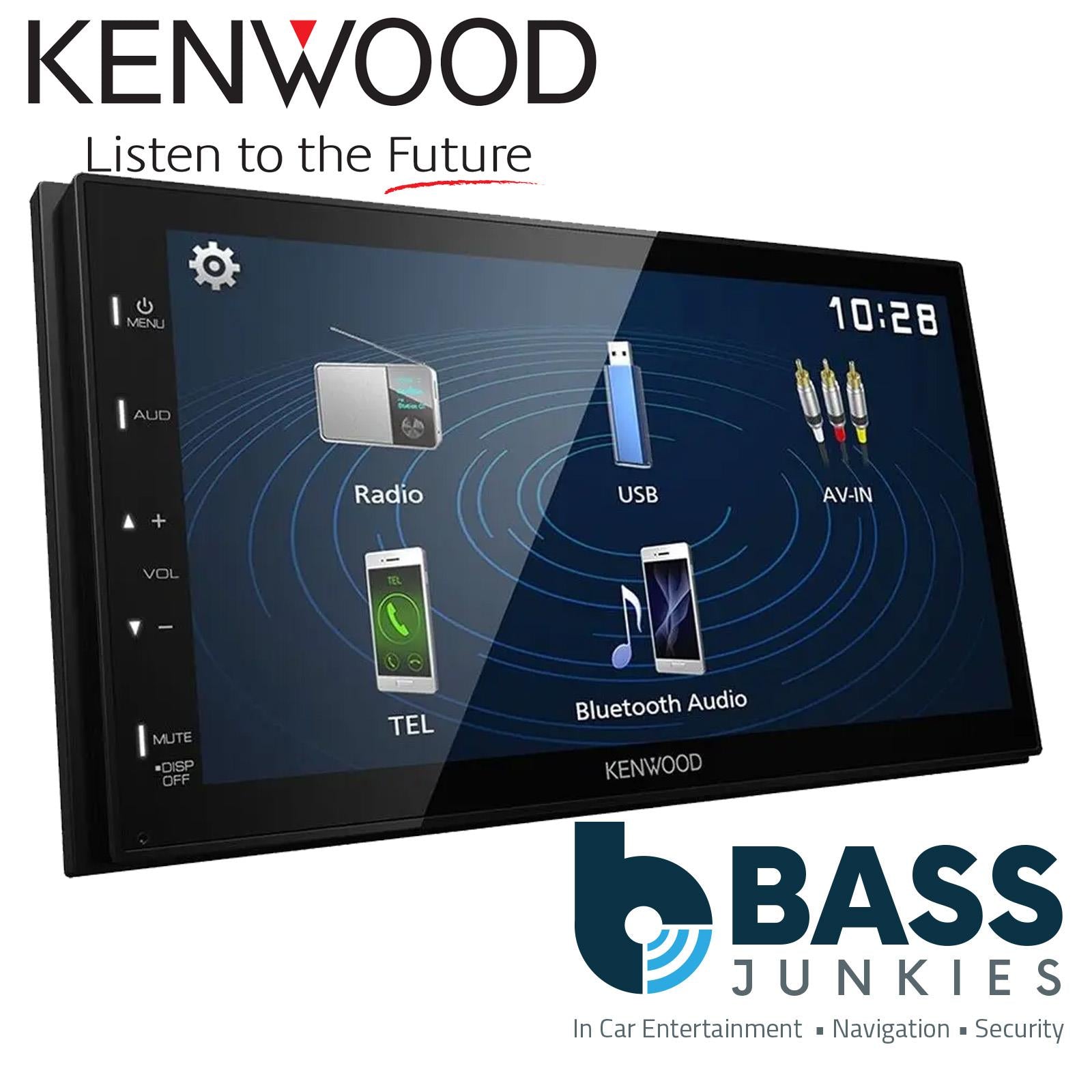 Kenwood DMX129BT 6.8" Mechless Android Mirroring Bluetooth USB Car Stereo