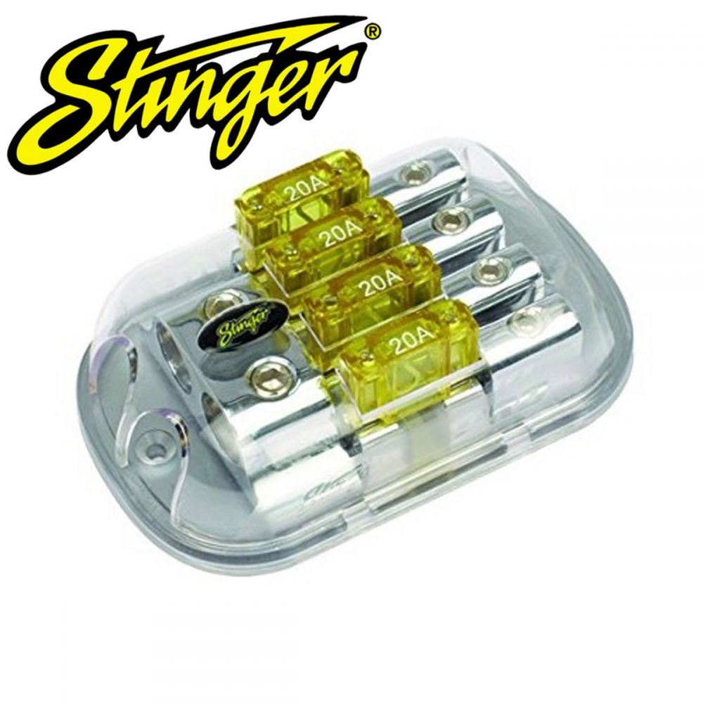 Stinger SPD5623 Shoc-Krome MAXI 4-Position Fused Distribution Block