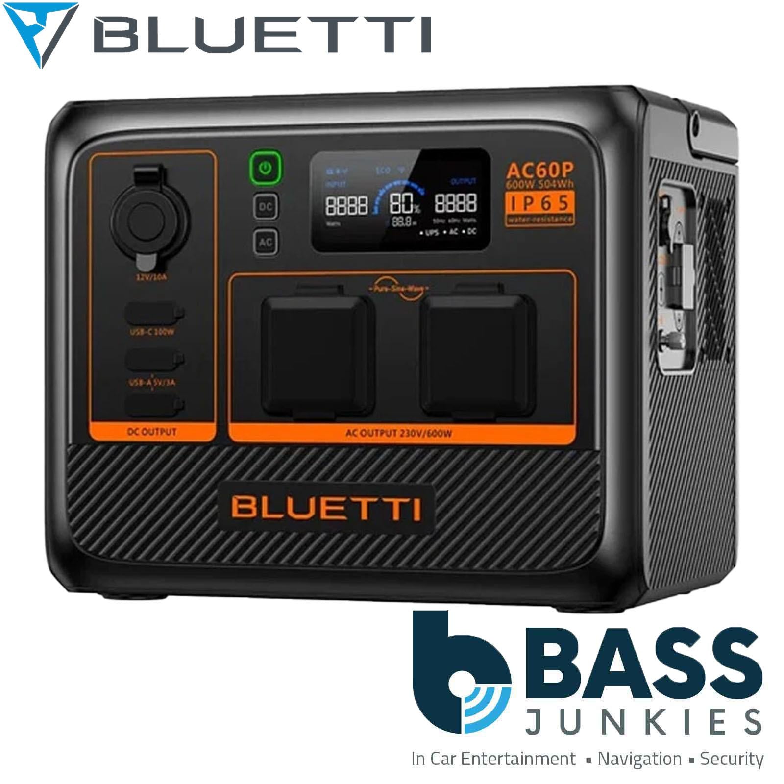 BLUETTI AC60P - 504Wh 600w Portable Battery Power Station LiFePO4