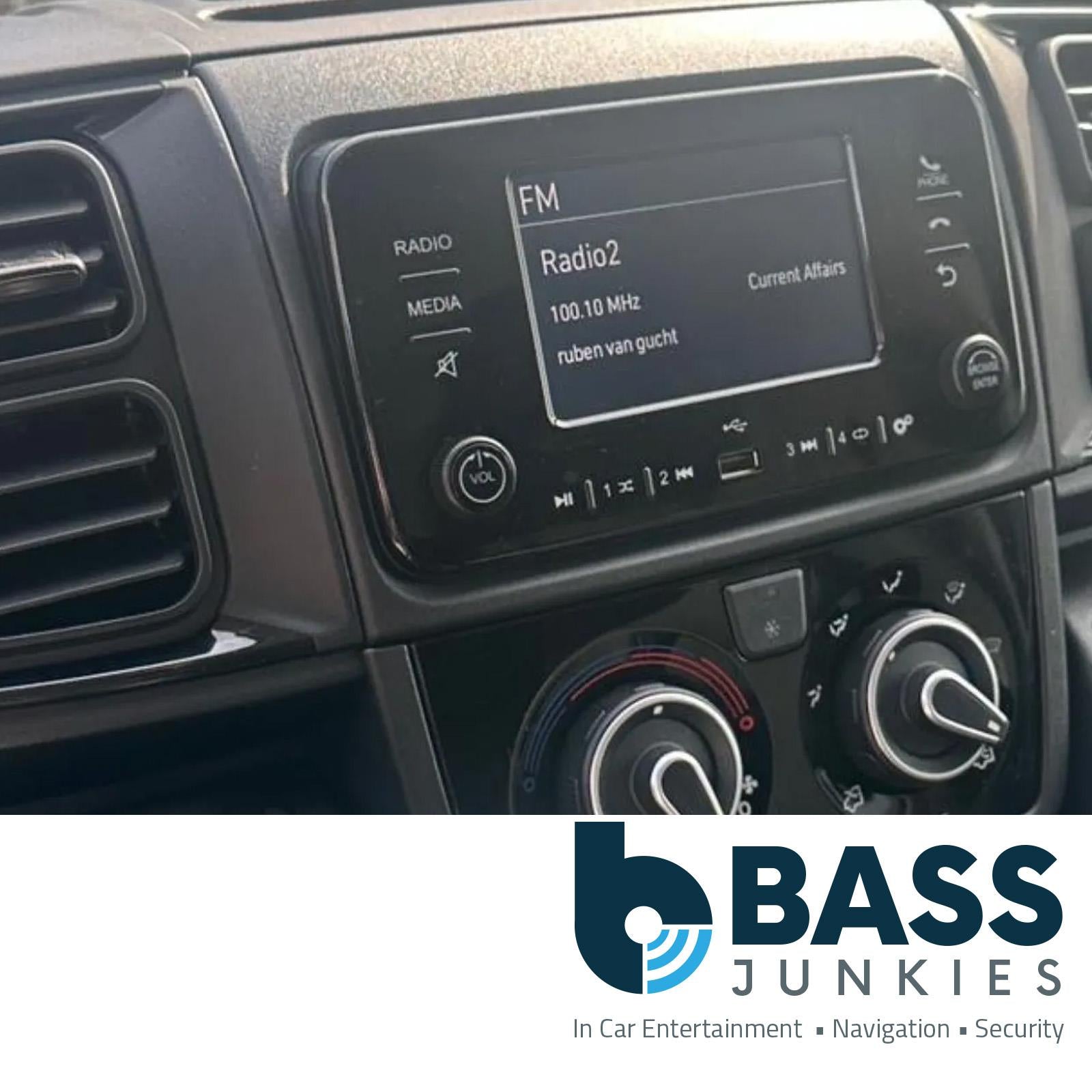 Double Din Stereo Fitting Kit + Steering Wheel Stalk Controls to fit Fiat Ducato 2021>