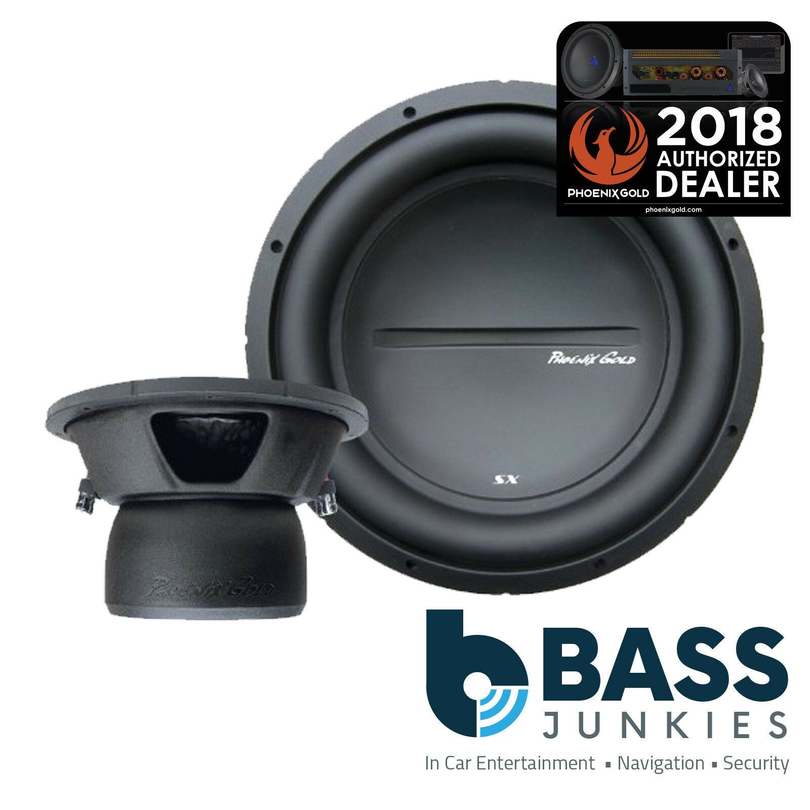 Phoenix Gold SX110D2 - SX Series 10" Inch 400 Watts 2 Ohm Car Sub Subwoofer