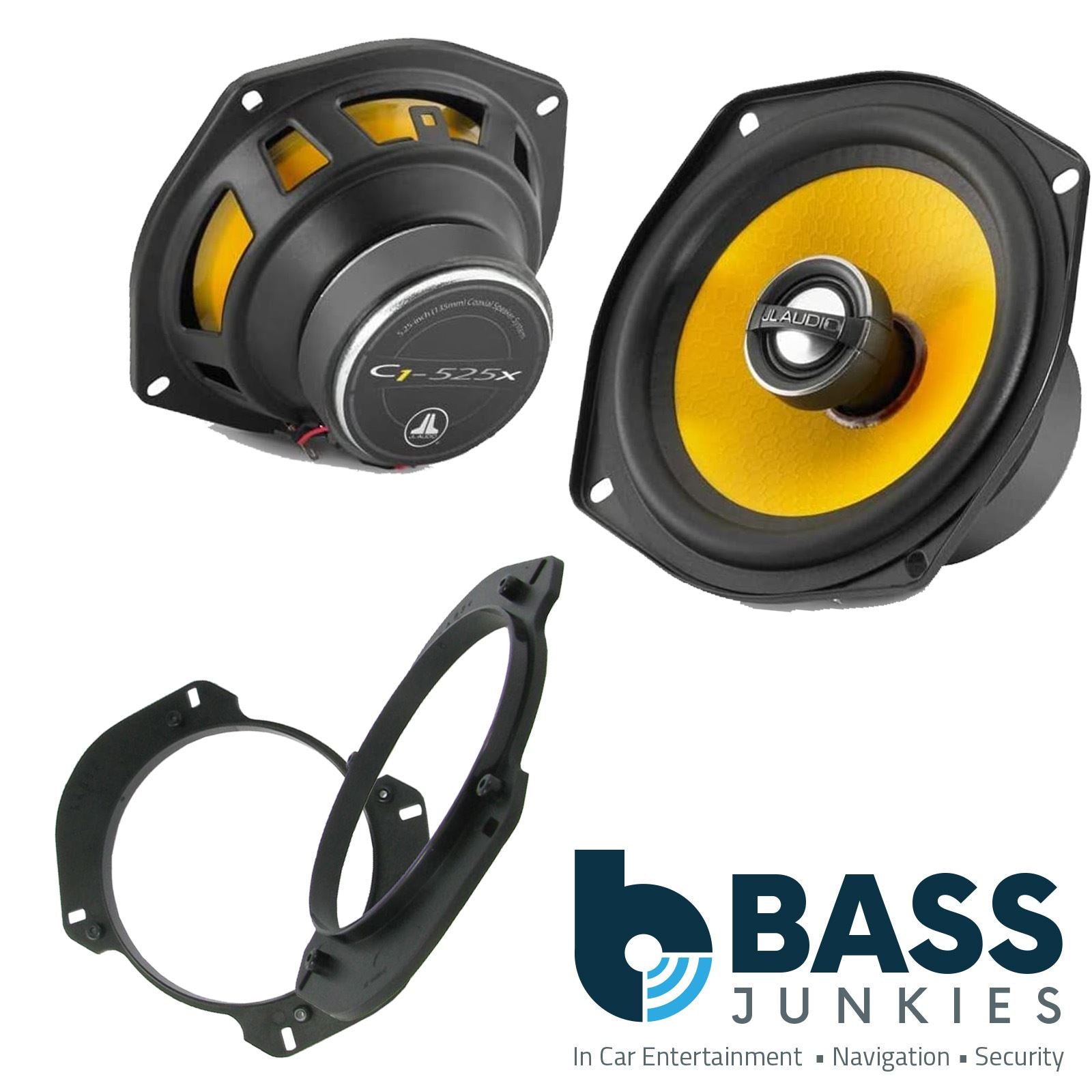 JL Audio C1-525X 2-Way 130mm/13cm/5.25" Coaxial Speakers (Per Pair 450 Watts) Fits Alfa Romeo GTV 1994-05 | Spider 94-00