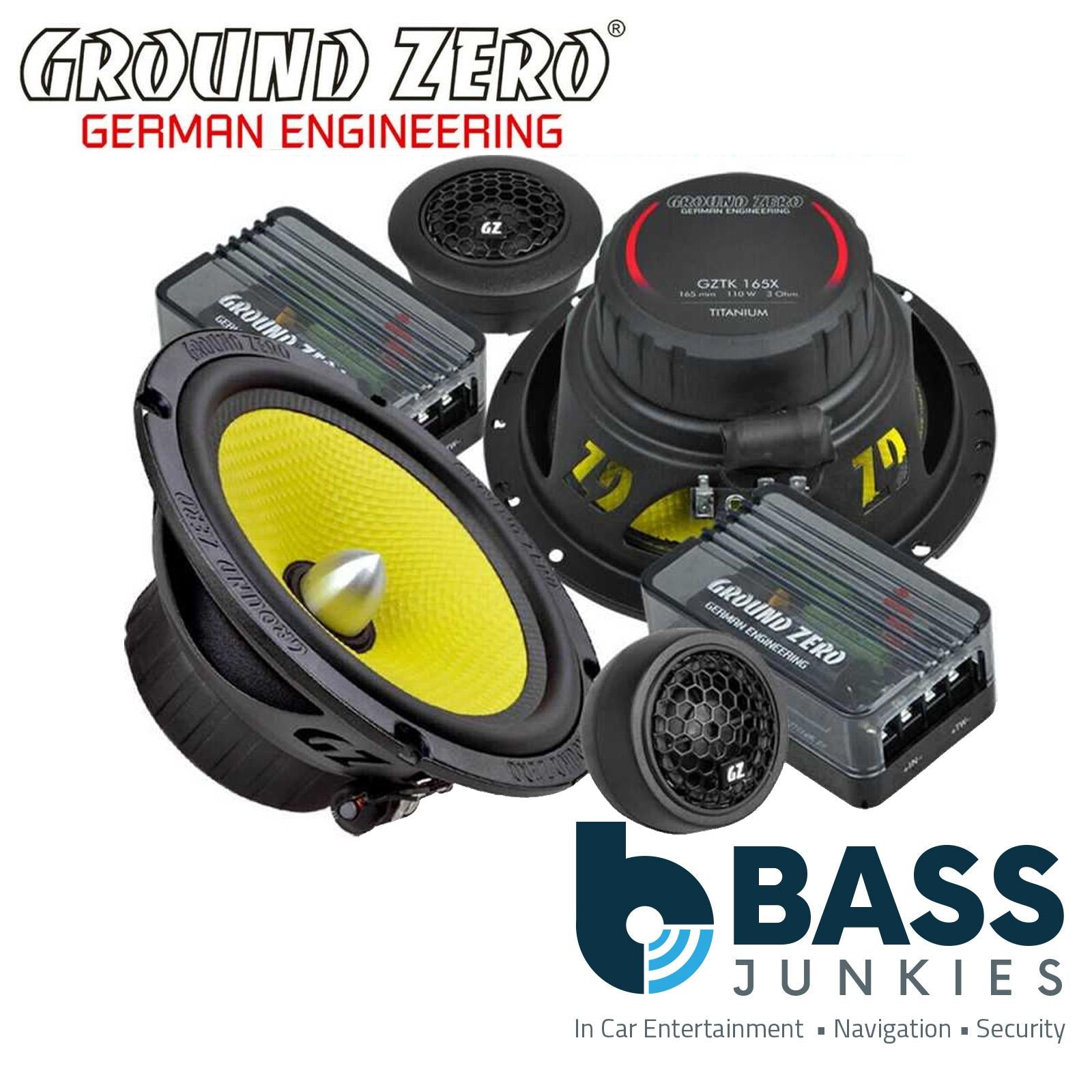 Ground Zero GZTC 165.2X - 300 Watts 6.5″ 2-way Component Kit Car Speakers