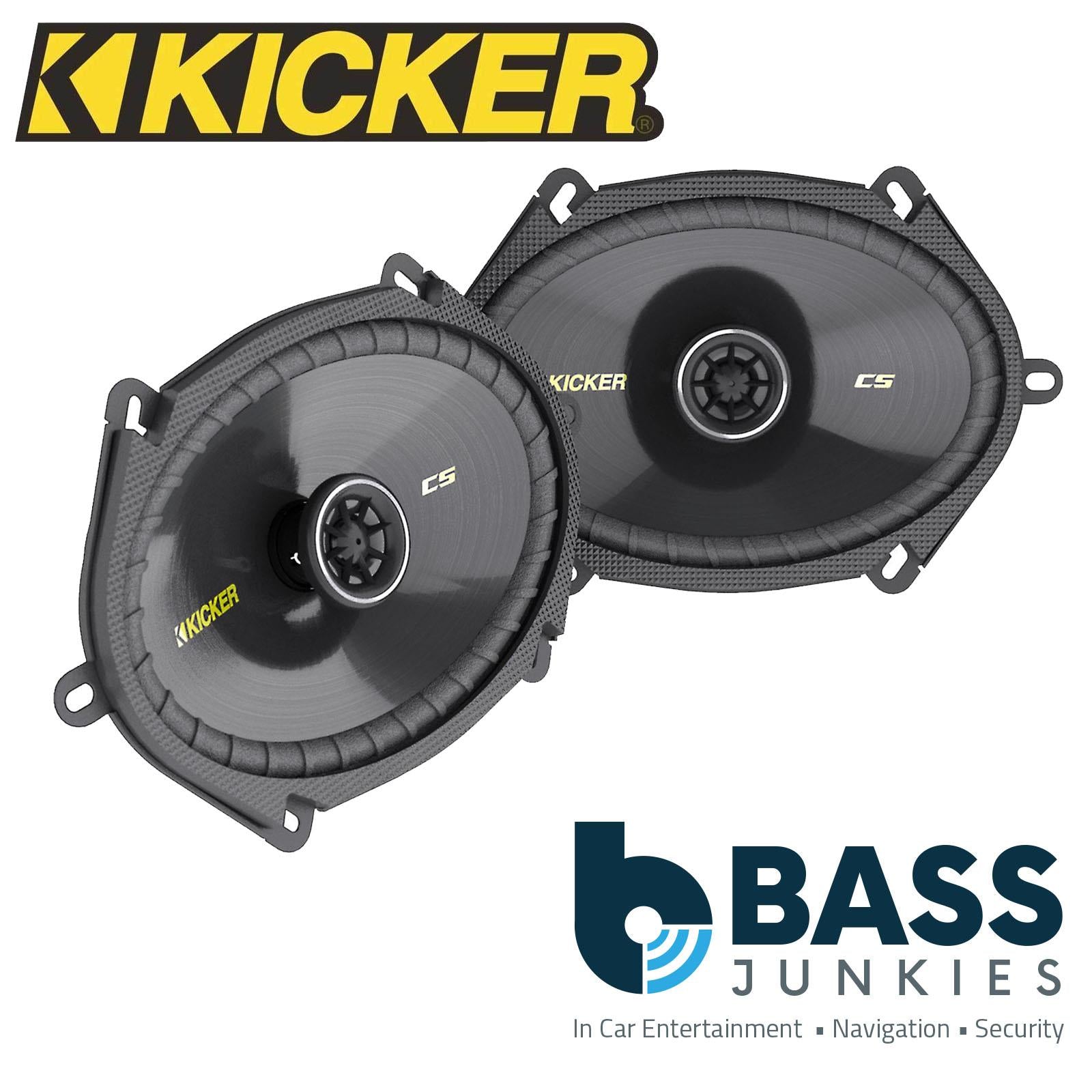 KICKER KA40CS684 6x8 Inch 2-Way 225W Power Max Car Audio Coaxial Speaker Pair