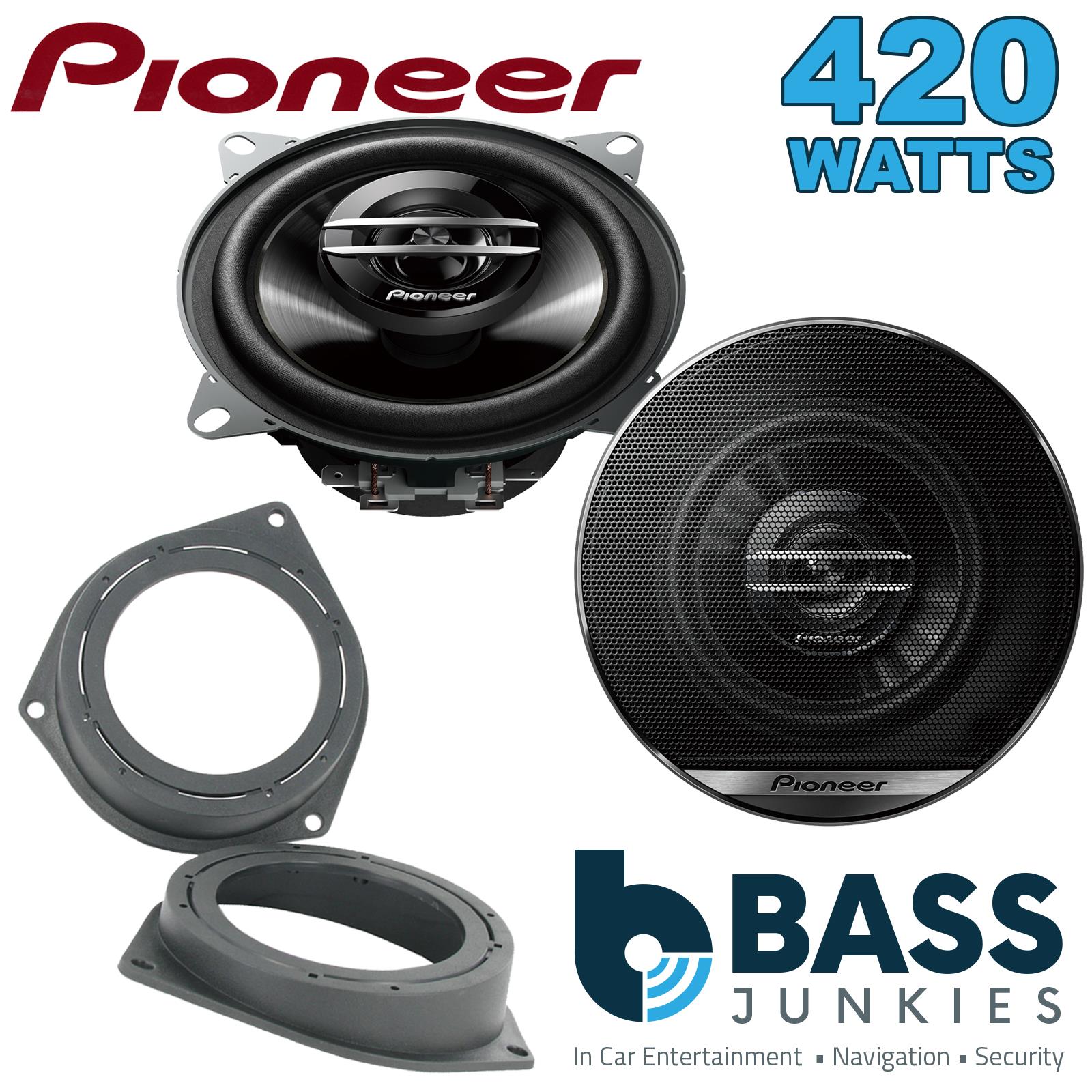 Pionner TS-G1020F 100mm/10cm/4" 2-Way Coaxial Car speakers (Per Pair Max 420|60 watts RMS) Fits Ford KA 2009-16