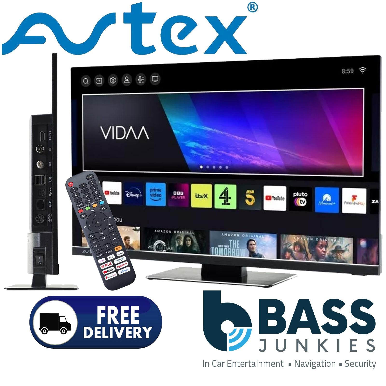 Avtex AV320TS 12V/240V Camper Caravan Motorhome 32" Smart Wi-Fi HD Freeview TV