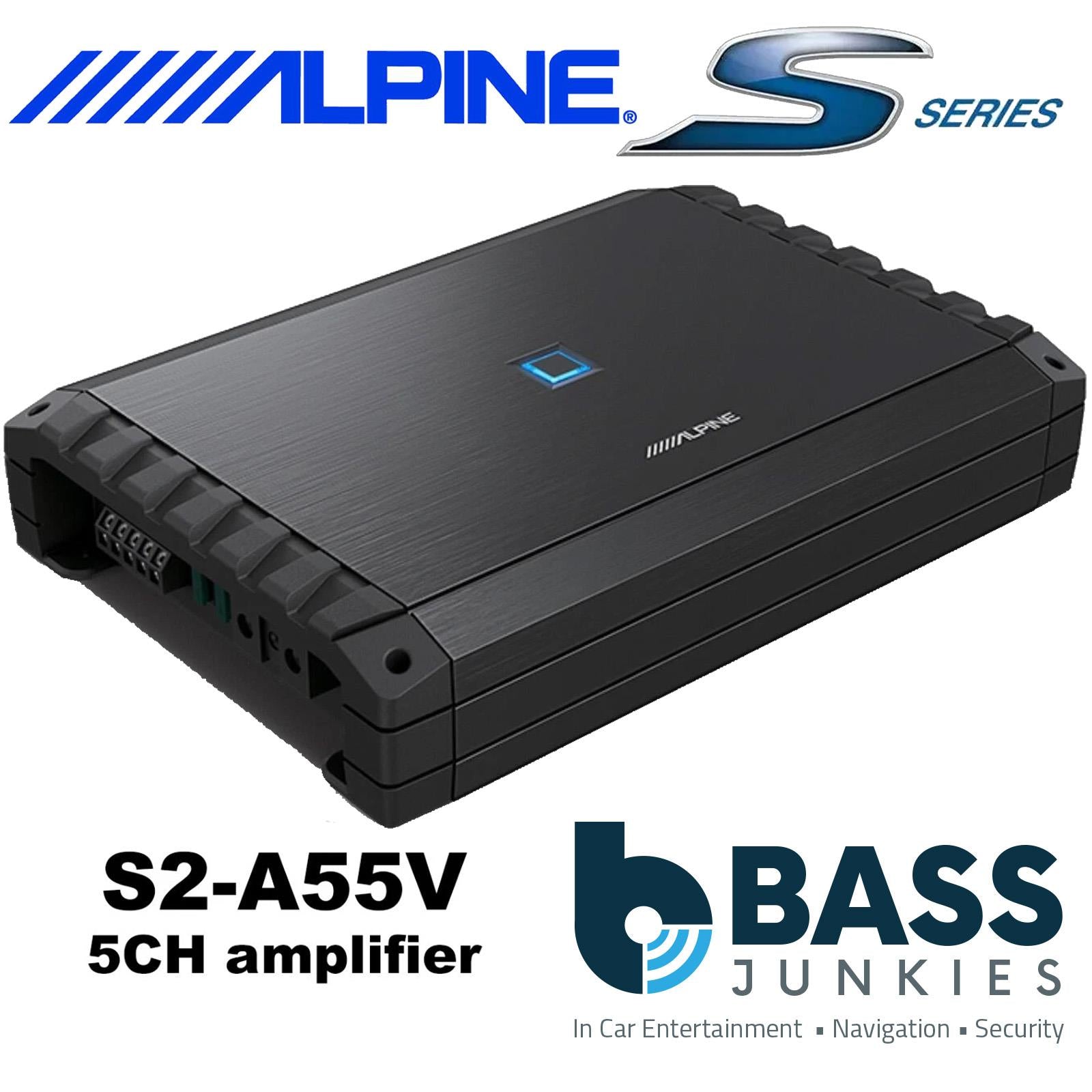 Alpine S2-A55V - 540 Watts 5 Channel Class D Car Speaker & Subwoofer Car Amplifier