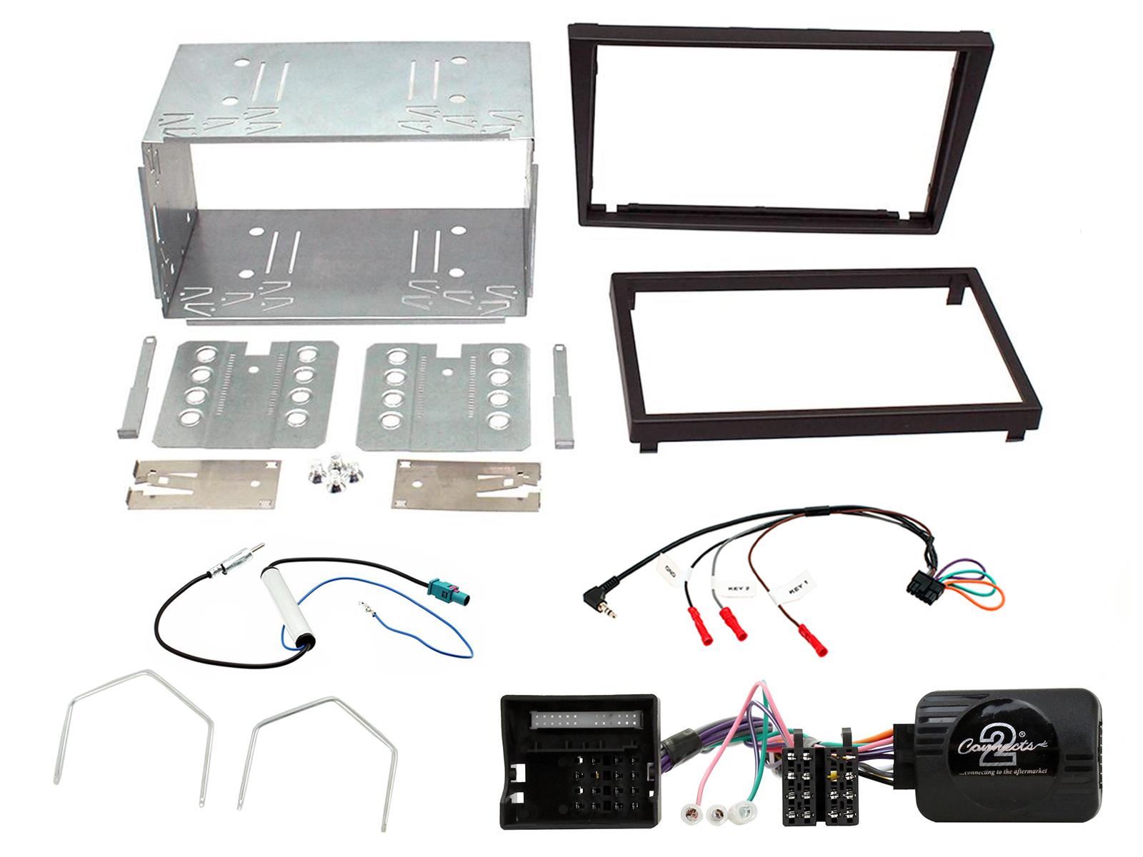 Connects2 CTKVX08 - Vauxhall Double Din Fascia & Steering Wheel Interface Installation Kit