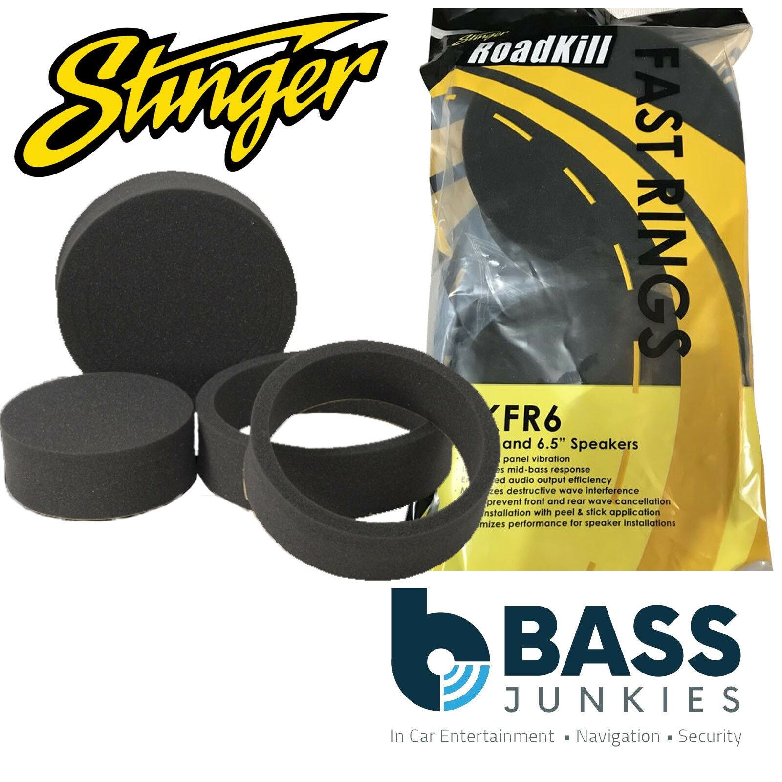 Stinger RKFR6 Fast Rings 6.5" 6" Speaker Foam Pad Ring Baffle Absorber Kit