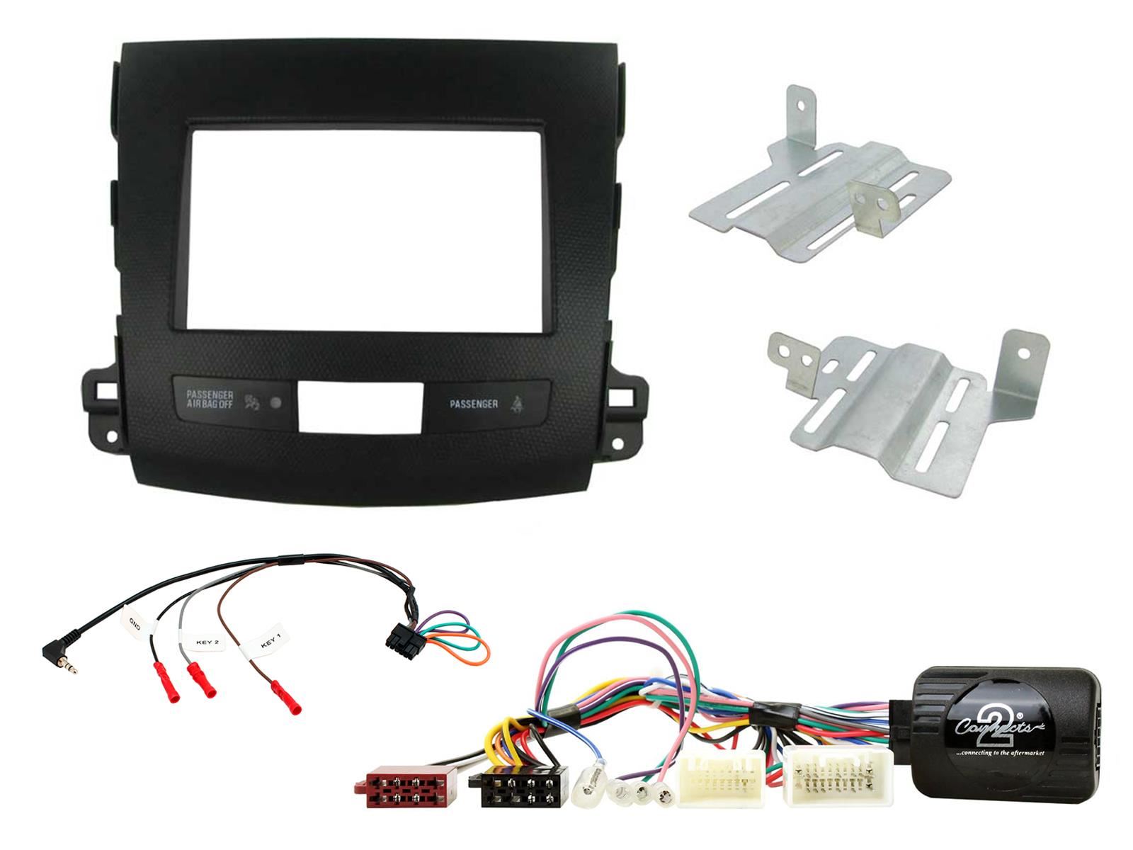 Connects2 CTKMT01 - Mitsubishi Outlander 2007 - 2013 Car Double Din Fascia Fitting Kit