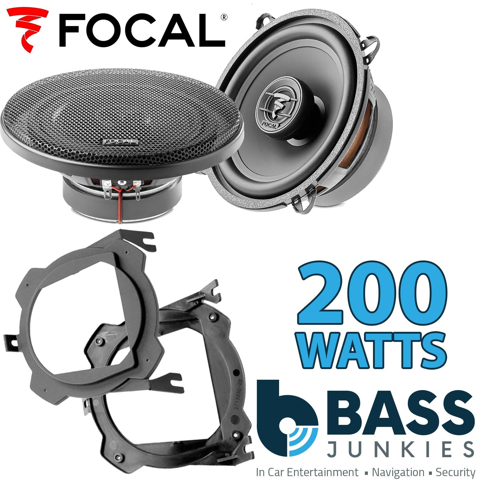 Focal Auditor ACX130 130mm/13cm/5.25" Car Coaxial Speakers (Pair Max 200 watts) Fits Vauxhall Corsa 1993-06 | Tigra 94-00