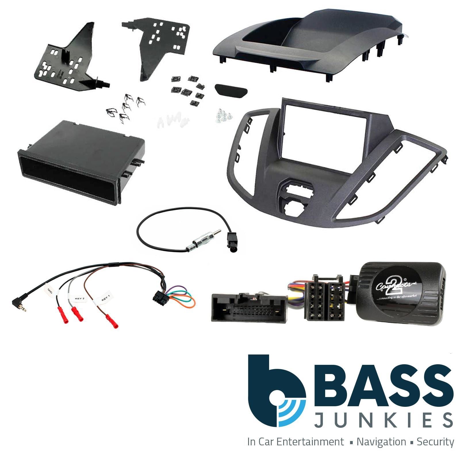 Connects2 Double Din Stereo fitting kit for Ford Transit 2015-2021 Vehicle Specific Stereo Screen Steering Controls Fitting Kit