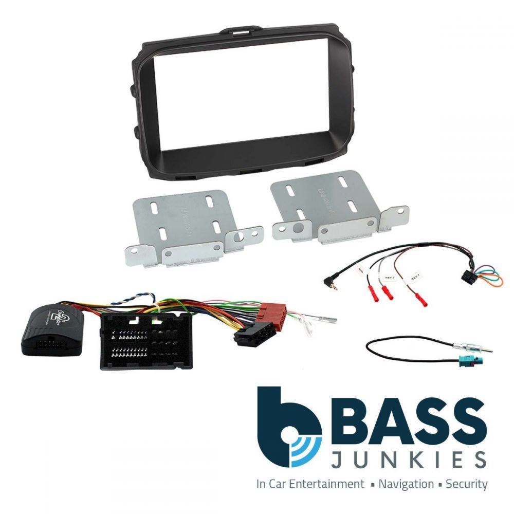 Connects2 CTKAR08 - Alfa Romeo Giulietta 2014 - 2021 Black Double Din Car Stereo Fascia Panel & Steering Wheel Interface Kit
