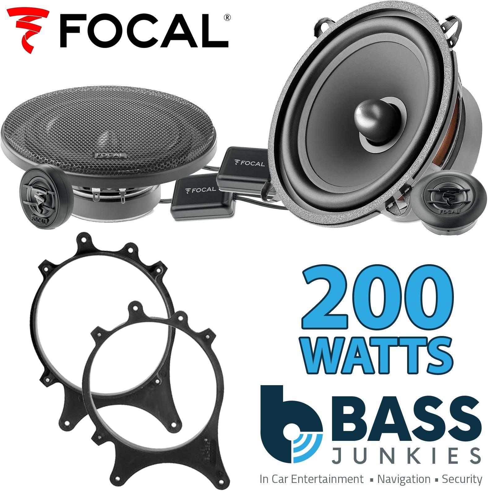 Focal Auditor ASE130 130mm/13cm/5.25"Car Component Speakers (Pair Max 200 watts) Fits BMW 3-Series 1994-00