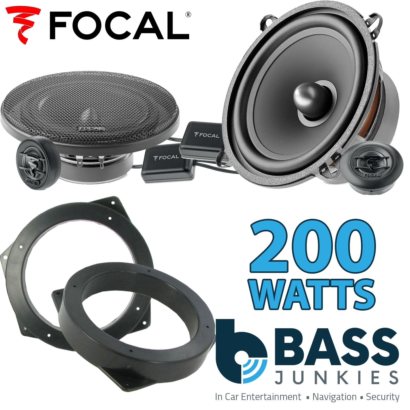 Focal Auditor ASE130 130mm/13cm/5.25"Car Component Speakers (Pair Max 200 watts) Fits BMW Mini 2001-06 | 3-Series 01-04