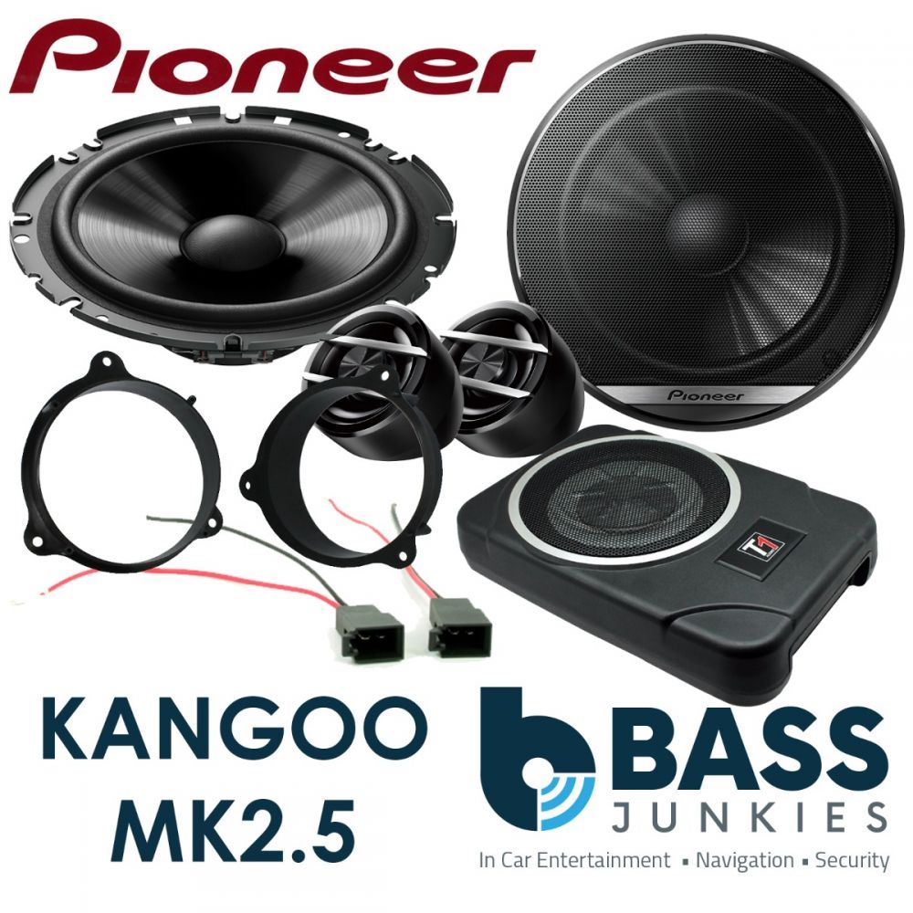 Renault Kangoo MK2.5 Pioneer Front Door Car Speakers & 900W Underseat Sub Kit