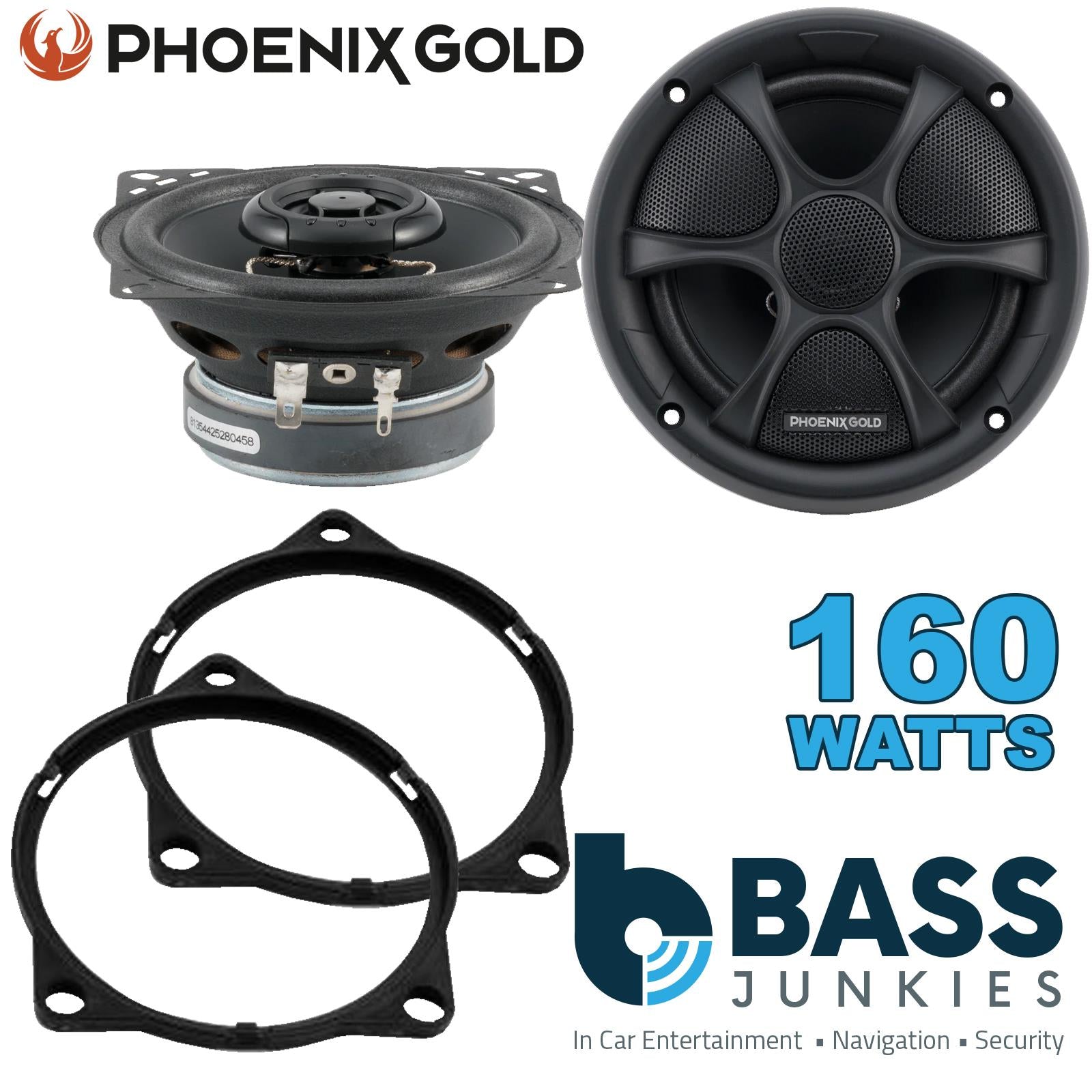 Phoenix Gold RX4CX 100mm/10cm/4" 2-Way Coaxial Car speakers (Per Pair Max 160|80 watts RMS) Fits Volvo S90 2017-21 | XC40 18-21 | XC60 17-21 | XC90 15-21