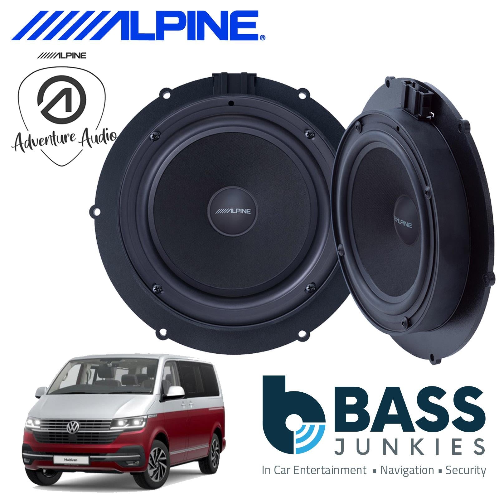 Alpine SPC-106T6 - VW Transporter T6 Caravelle MultiVan 6.5" 17cm Component Kit Car Door Speakers