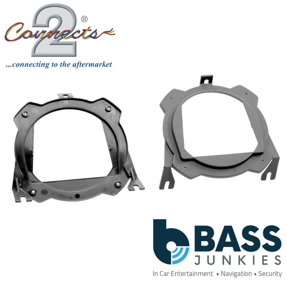 Connects2 CT25VX03 - Vauxhall Corsa & Tigra 130mm 5.25" Rear Side Shelf Car Speaker Adapter Brackets