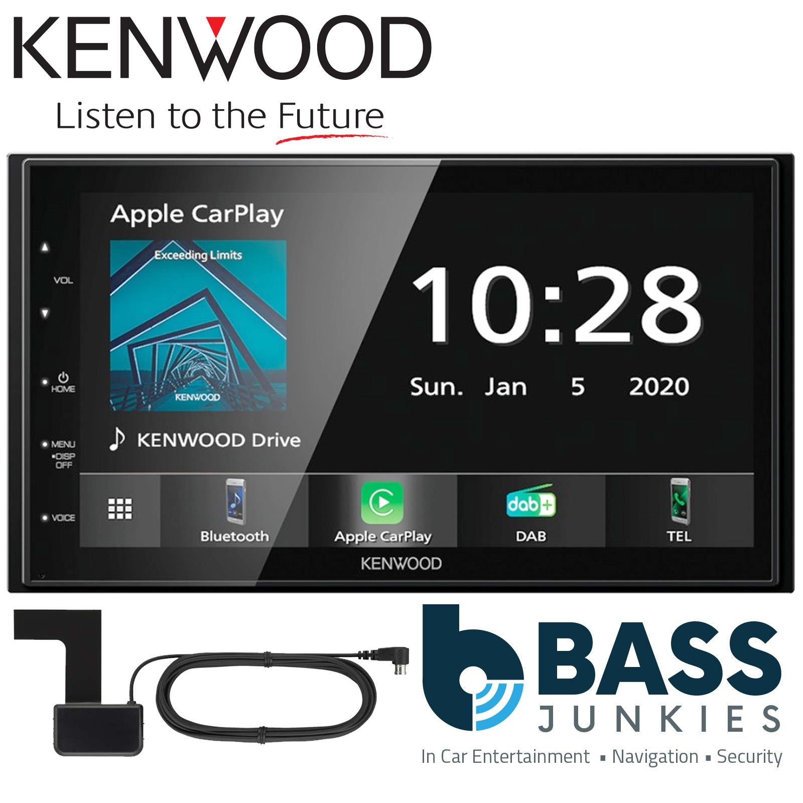 Kenwood DMX5020DABS - 6.8" DAB Bluetooth Android Auto CarPlay Car Stereo Screen