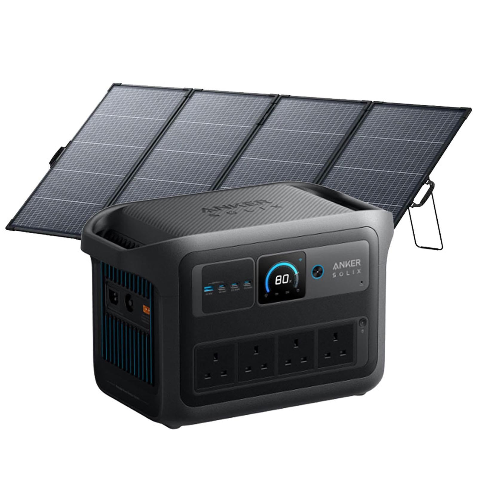 Anker SOLIX - C1000 Gen 2 1024Wh 2000 Watt Portable Power Station with PS400 400 Watt Solar Panel