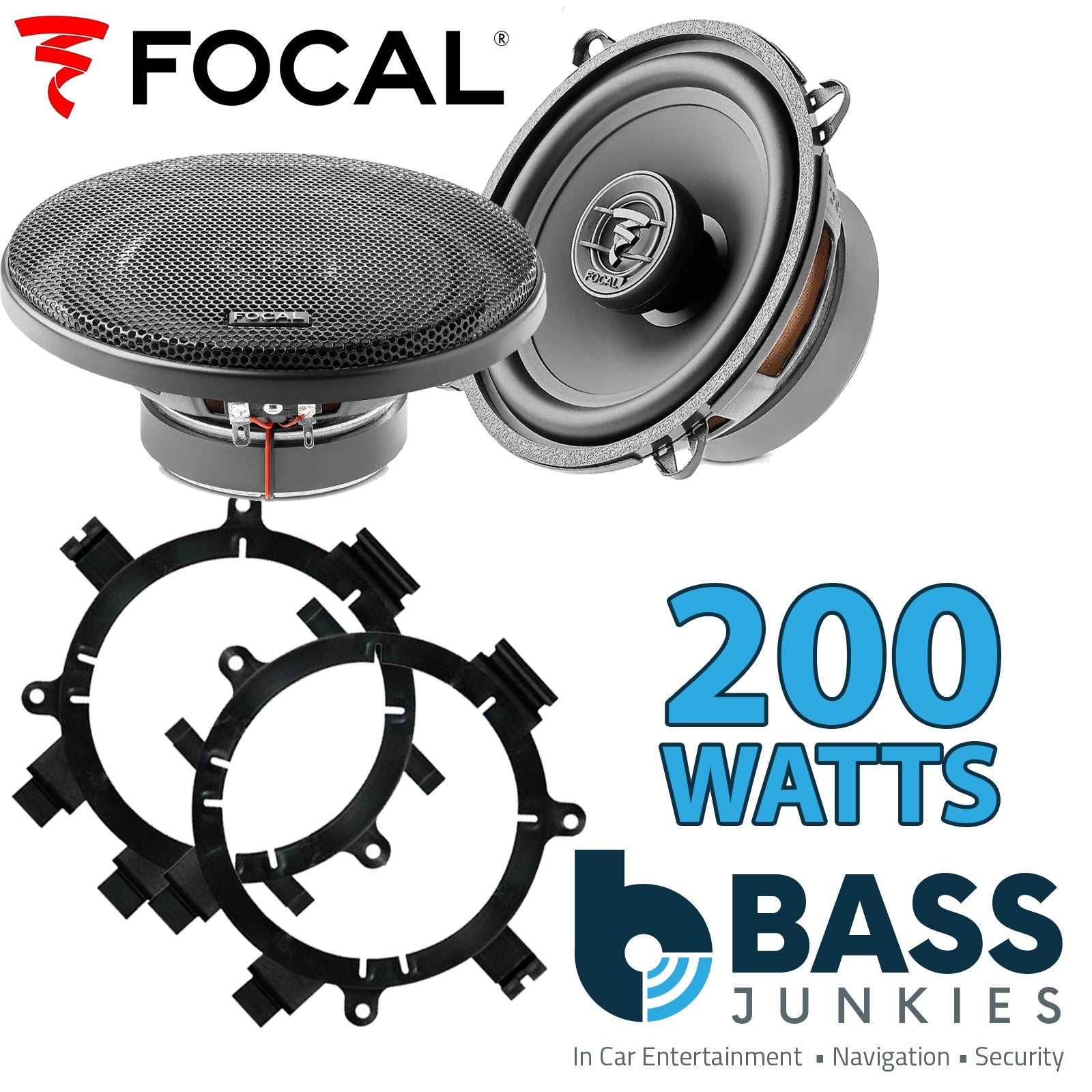 Focal Auditor ACX130 130mm/13cm/5.25" Car Coaxial Speakers (Pair Max 200 watts) Fits Chevrolet SUV 1995-21