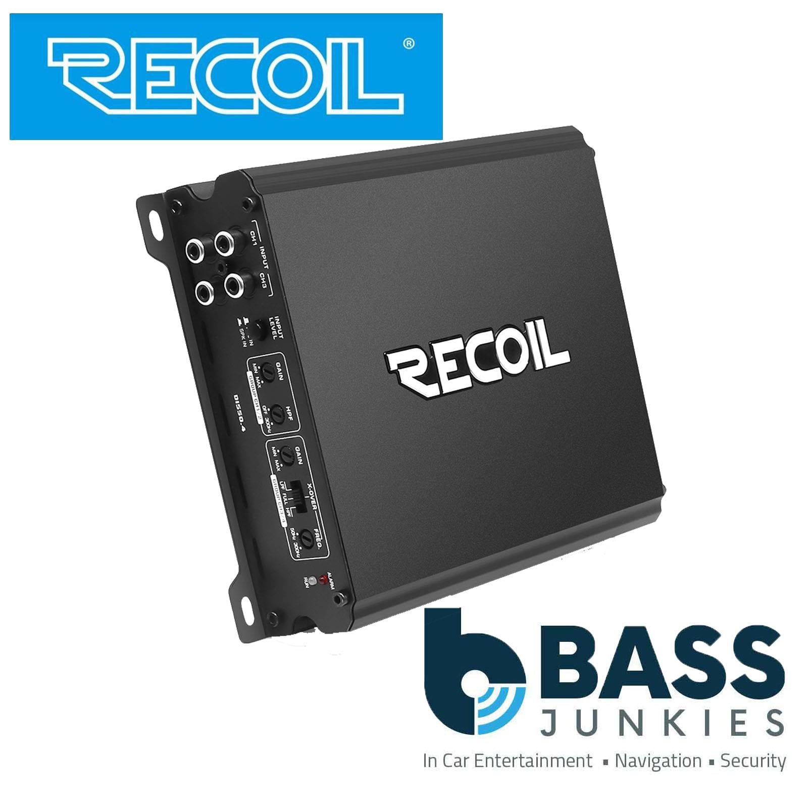 Recoil DI550.4 - 1040 Watts 4-Channel 2-4 Ohm Stable Class-D Car Amp Amplifier