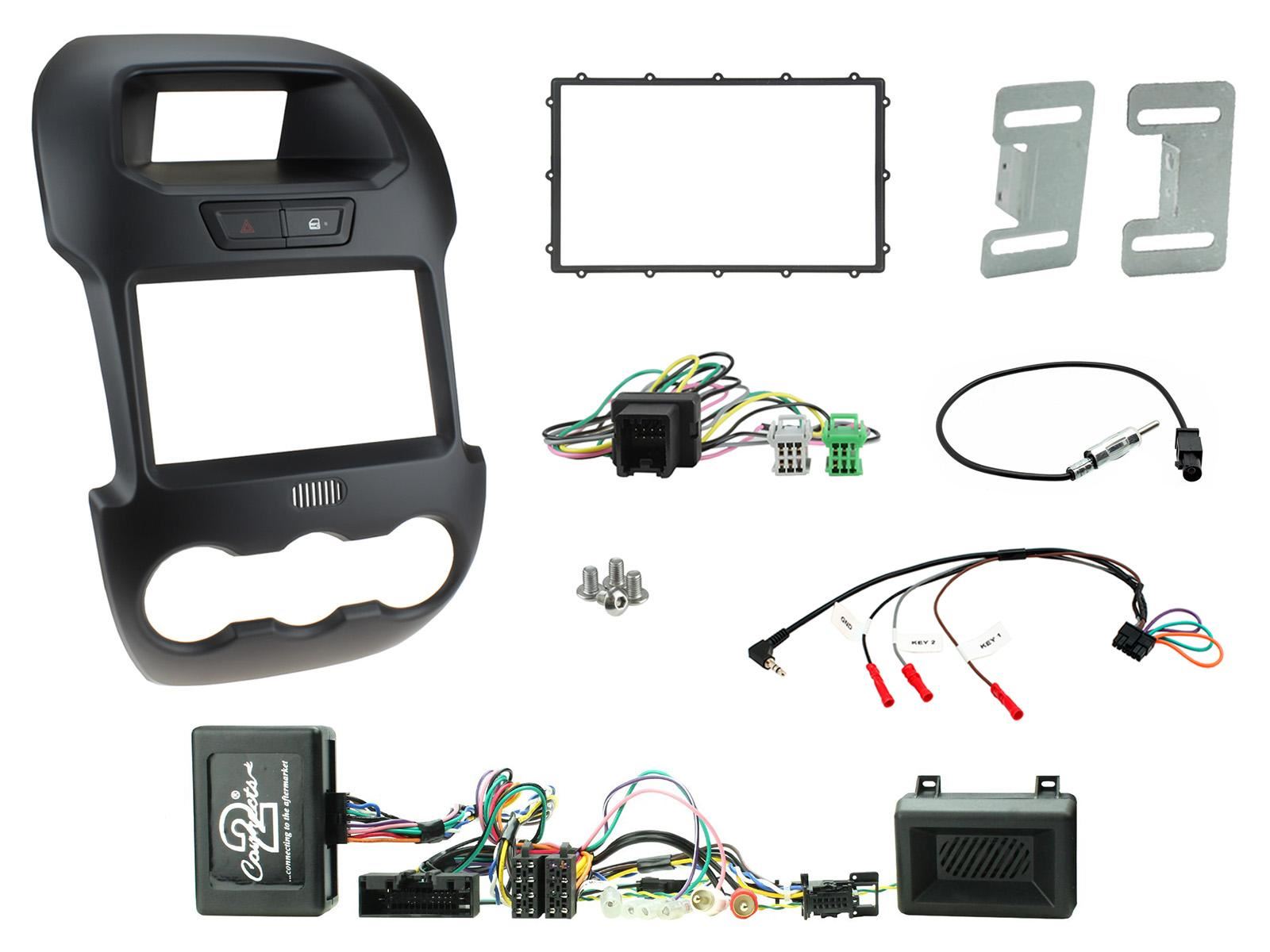 Connects2 Double Din Stereo fitting kit for Ford Ranger 2013-2016	 Vehicle Specific Stereo Screen Steering Controls Fitting Kit