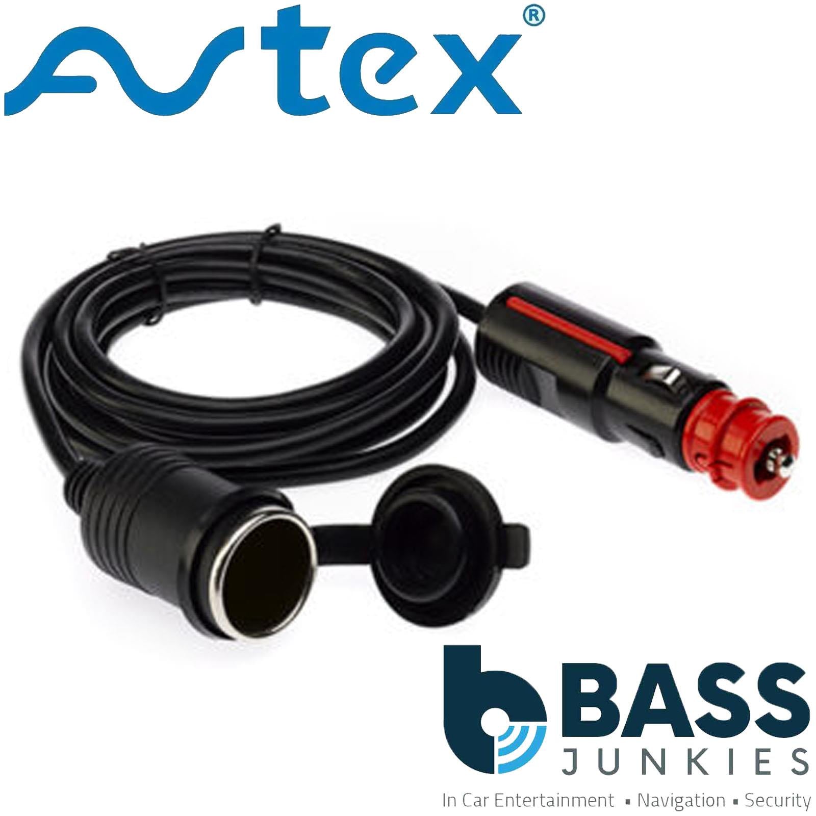 Avtex GSDCL-F01 2m 12V Cigar Lighter Extension Lead German Style Adapter