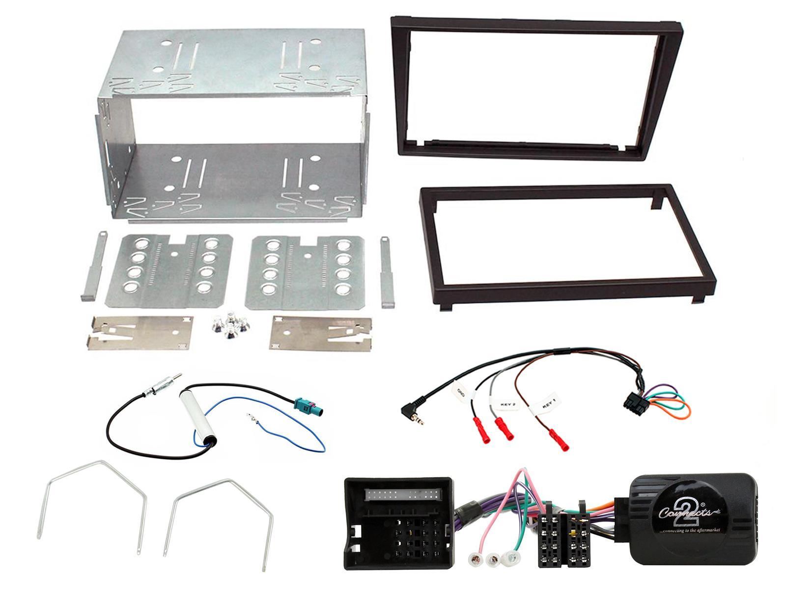 Connects2 CTKVX08 - Vauxhall Double Din Fascia & Steering Wheel Interface Installation Kit
