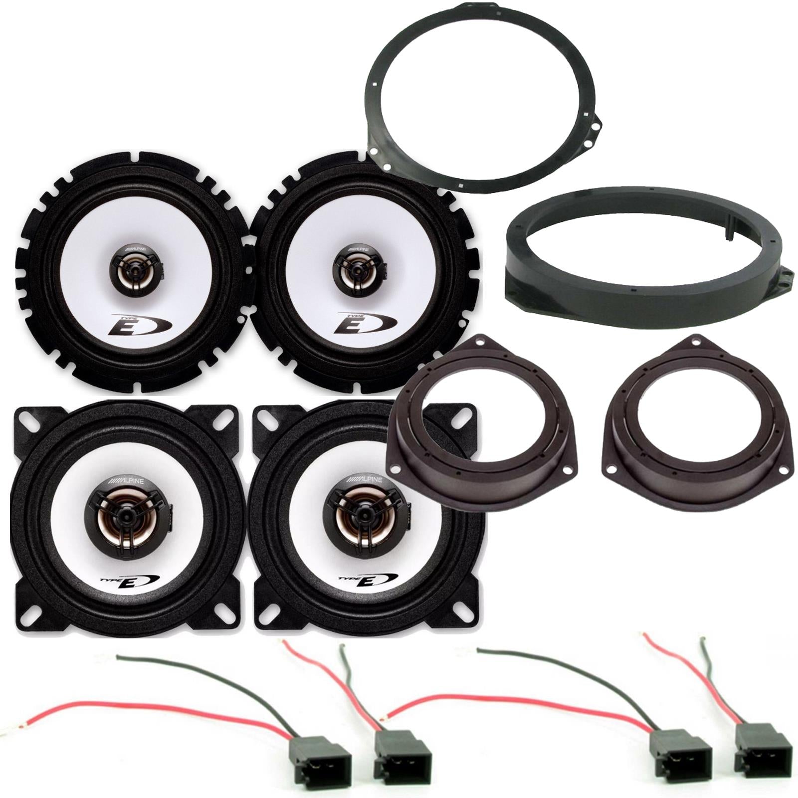 Vauxhall Zafira A 99-05 Alpine 800 Watts Front Door & Rear Door Car Speaker Kit