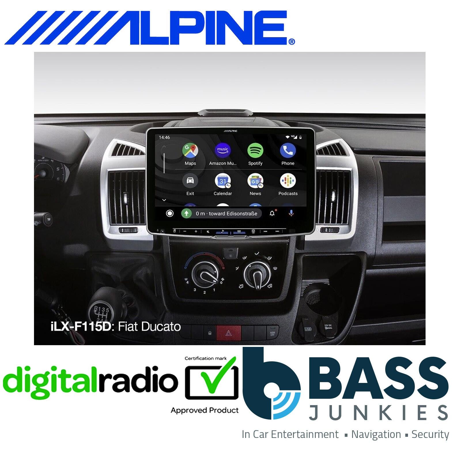 Alpine iLX-F115D Halo 11" DAB+ Bluetooth Wireless Android & CarPlay Touchscreen