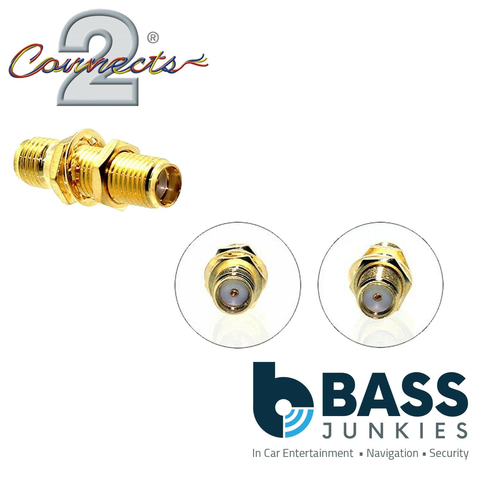 Connects2 CT27AA120 - Car Stereo SMA Female Jack - Socket Aerial Adaptor