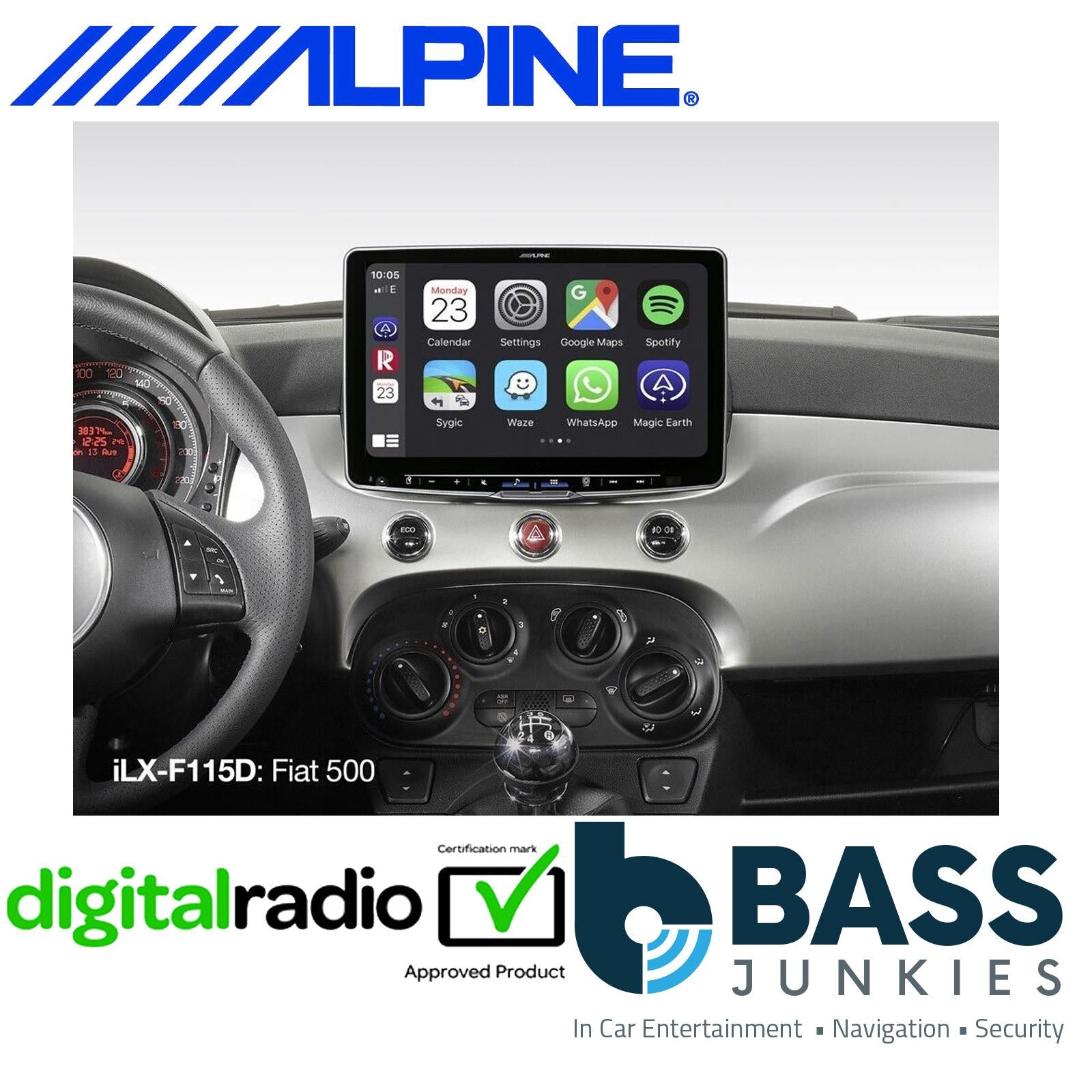 Alpine iLX-F115D Halo 11" DAB+ Bluetooth Wireless Android & CarPlay Touchscreen
