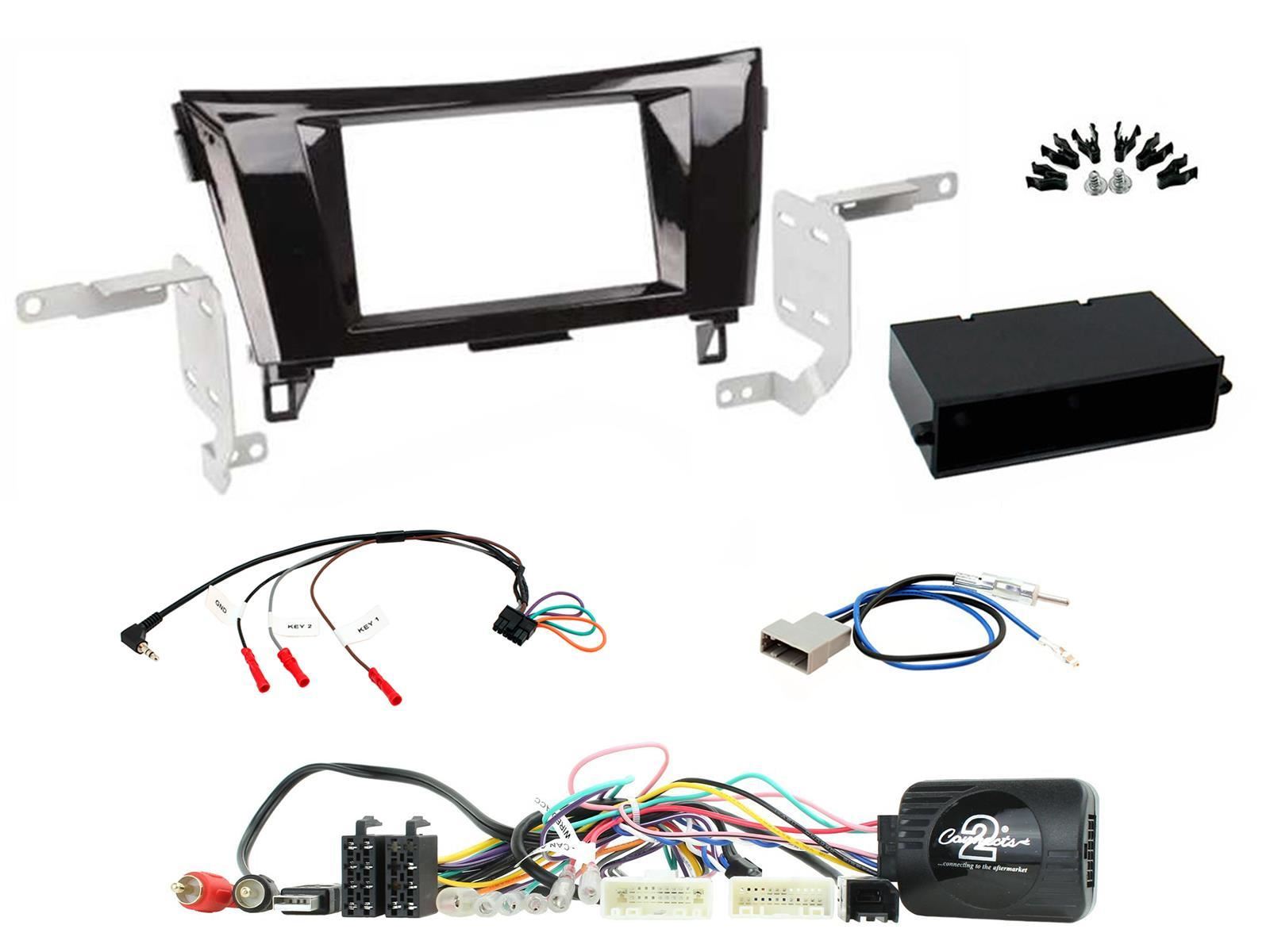 Connects2 CTKNS05 - Nissan X Trail 2014 - 2016 Double Din Fascia & Steering Wheel Interface Installation Kit