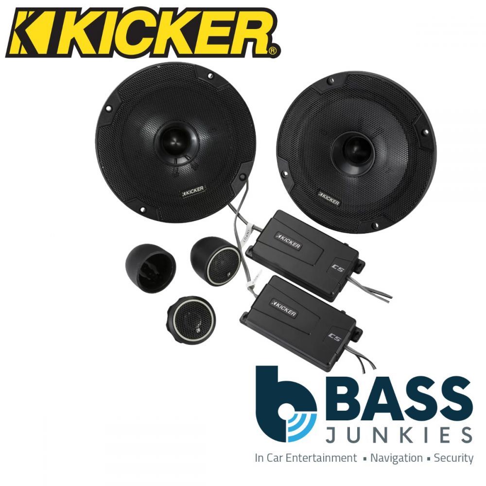 Kicker CS Series 46CSS65 - 6.5" 600 Watts Car Speakers & Tweeters Component Kit (Pair)