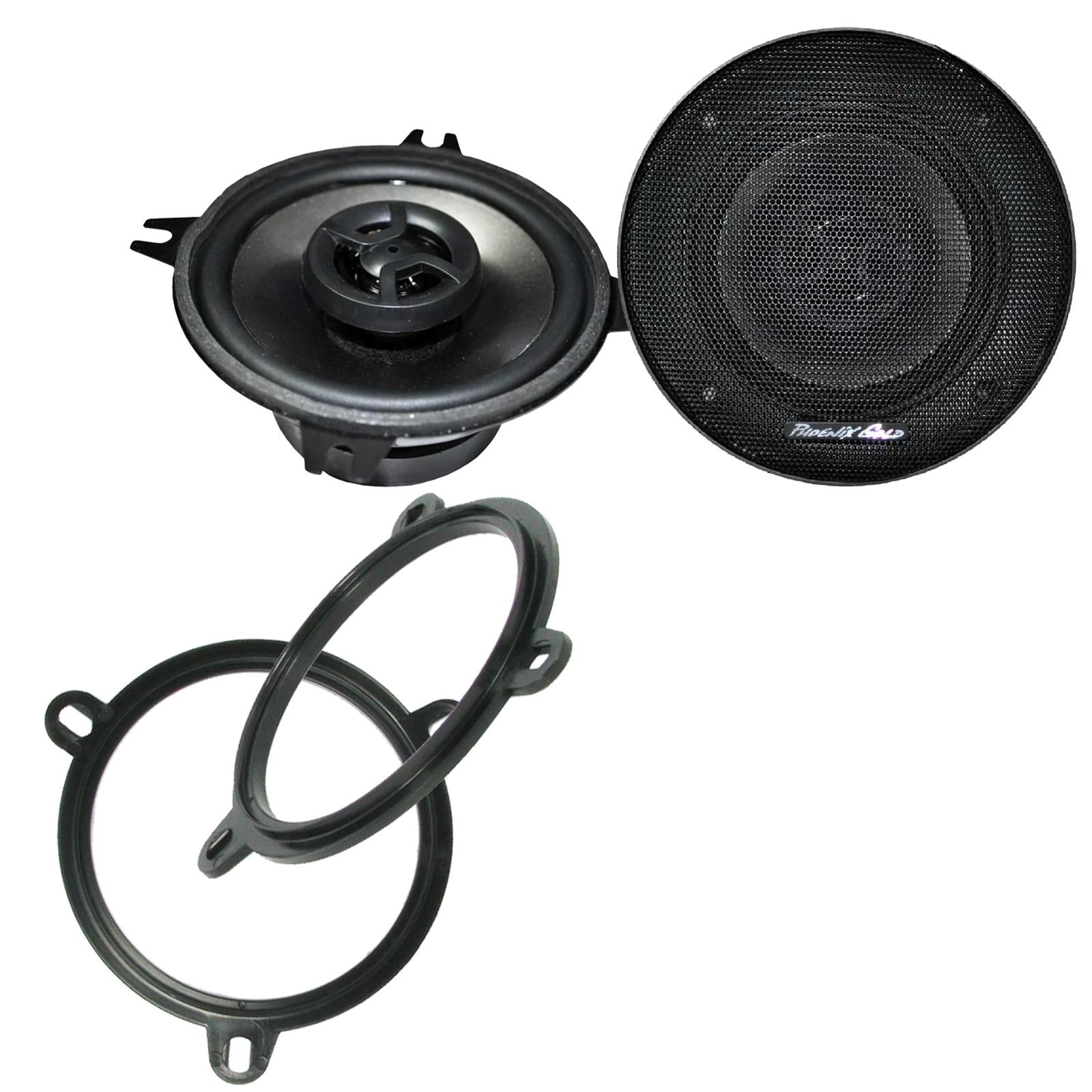 Phoenix Gold Z4CX 100mm/10cm/4" 2-Way Coaxial Car speakers (Per Pair Max 140|70 watts RMS) Fits Honda HR-V 2001-05