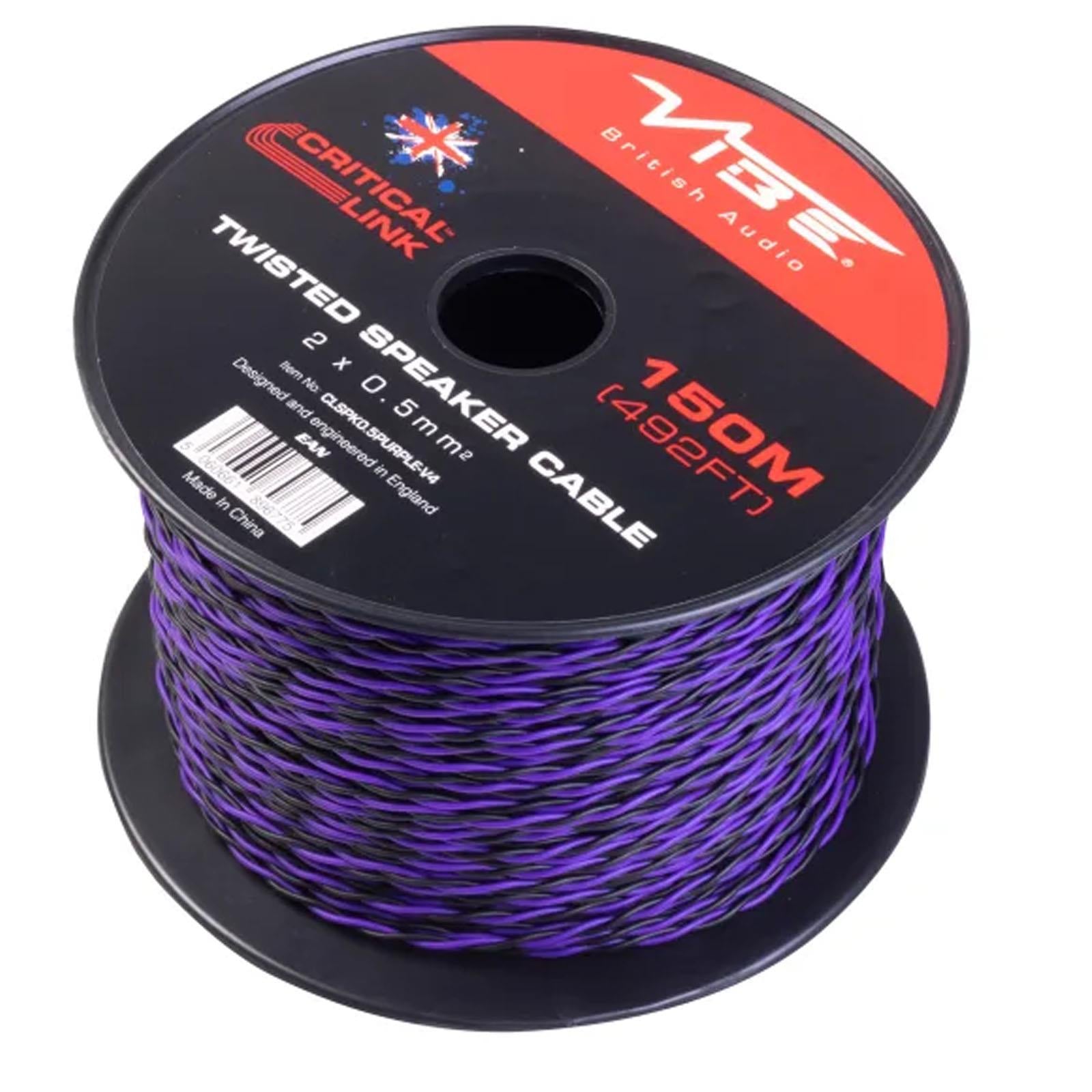 Vibe Critical Link - CLSPK0.5PURPLE-V4 150m 0.5mm2 Car Audio Speaker Cable