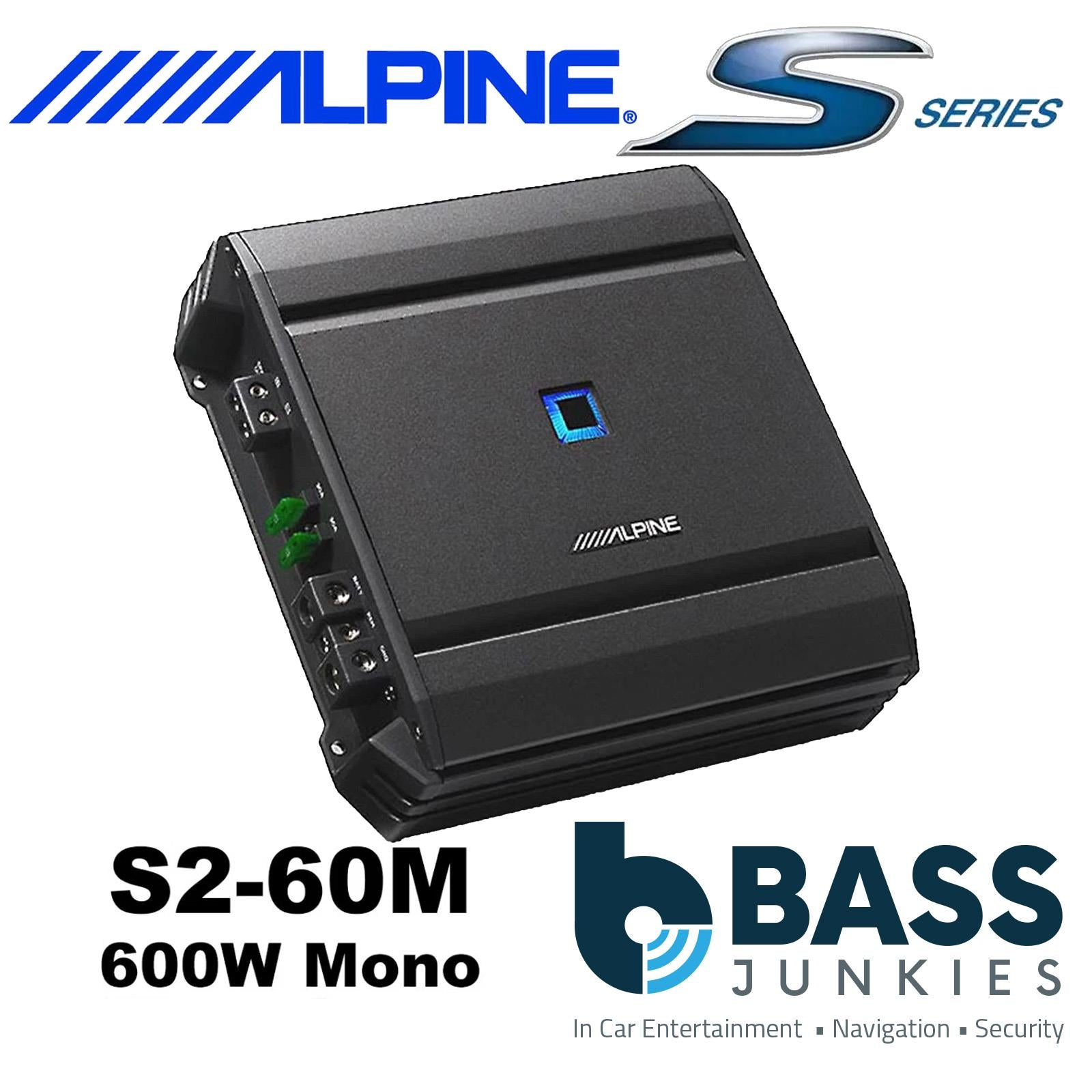 Alpine S2-A60M - S-Series 600 Watts RMS Mono Block Car Amplifier Bass Power Amp