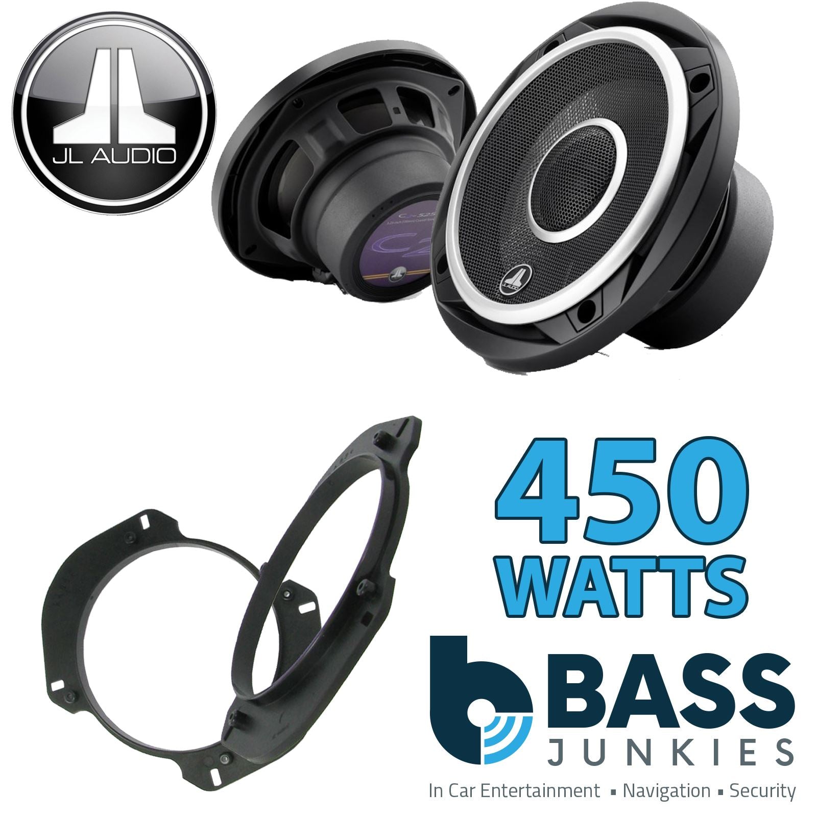 JL Audio C2-525X 2-Way 130mm/13cm/5.25" Coaxial Speakers (Per Pair 450 Watts) Fits Alfa Romeo GTV 1994-05 | Spider 94-00