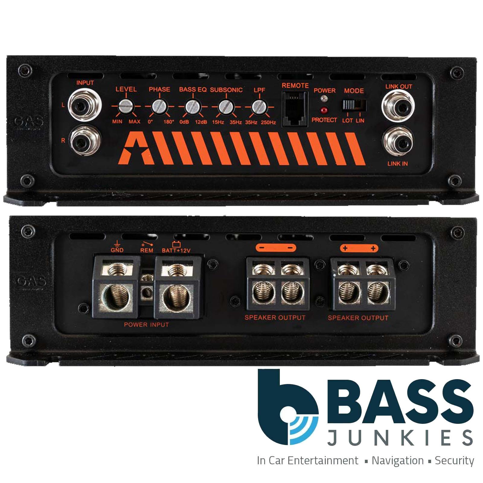 GAS MAX A2-1500.1DL - Max Series 1500 Watts Max Bass Mono Car Amp Amplifier