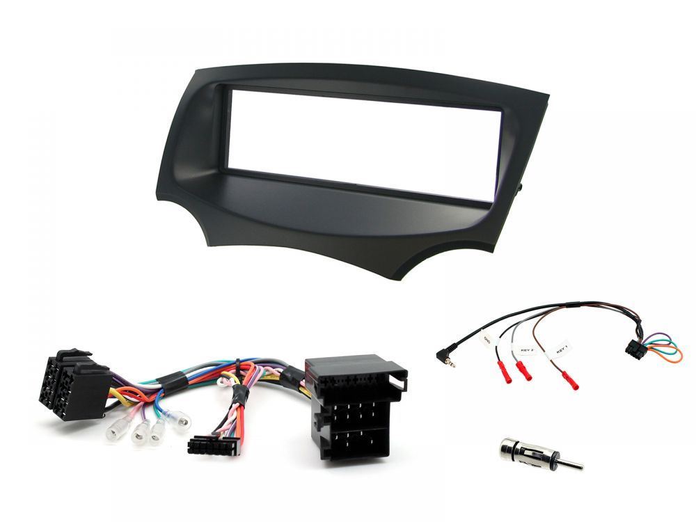 Connects 2 CTKFD36 - Ford KA Mk2 2009 - 2017 Single Din Facia & Steering wheel Interface Fitting Installation Kit (Black Facia Panel)