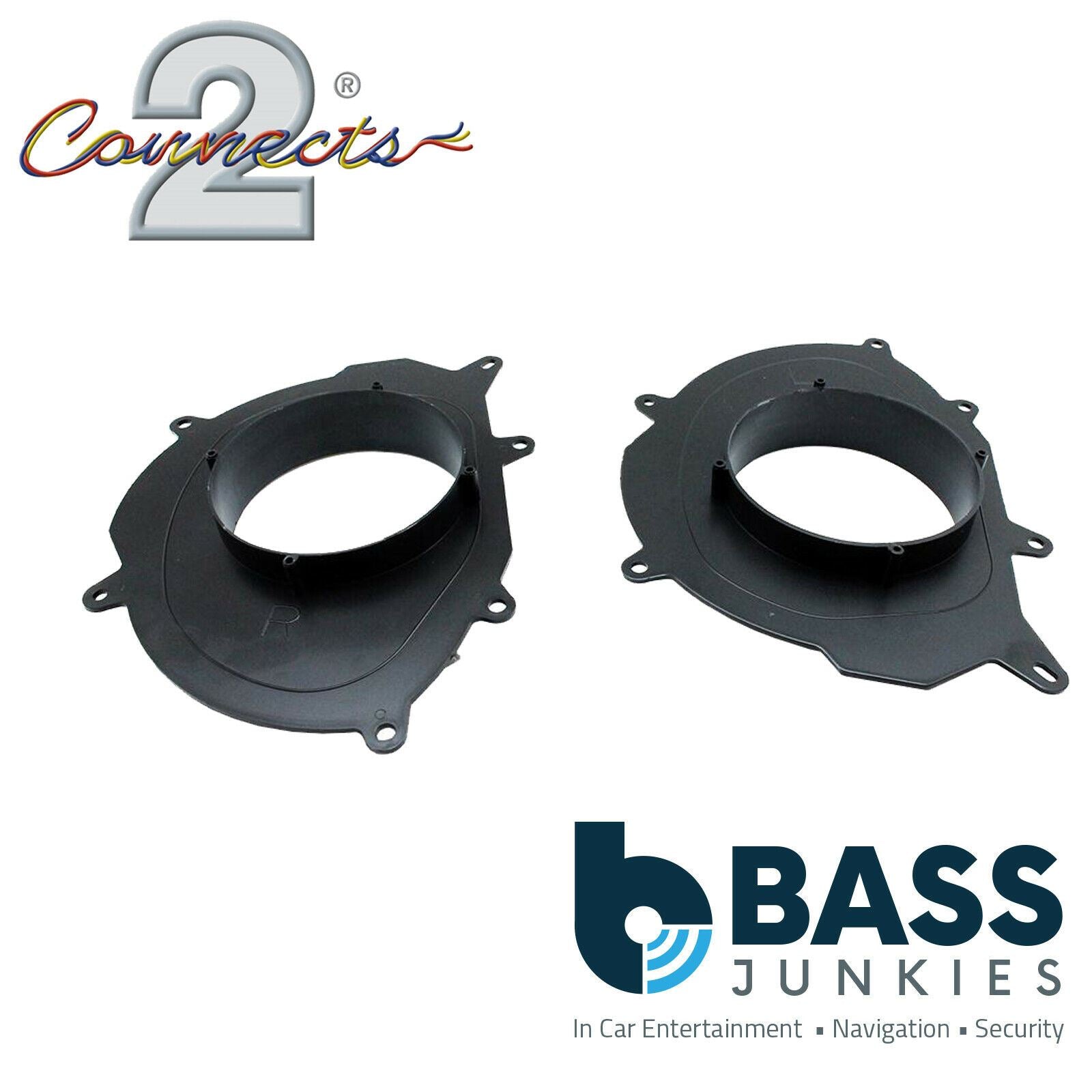 Connects2 CT25RT08 - Renault Clio Megane 165mm 6.5" Front or Rear Car Speaker Adapter Brackets