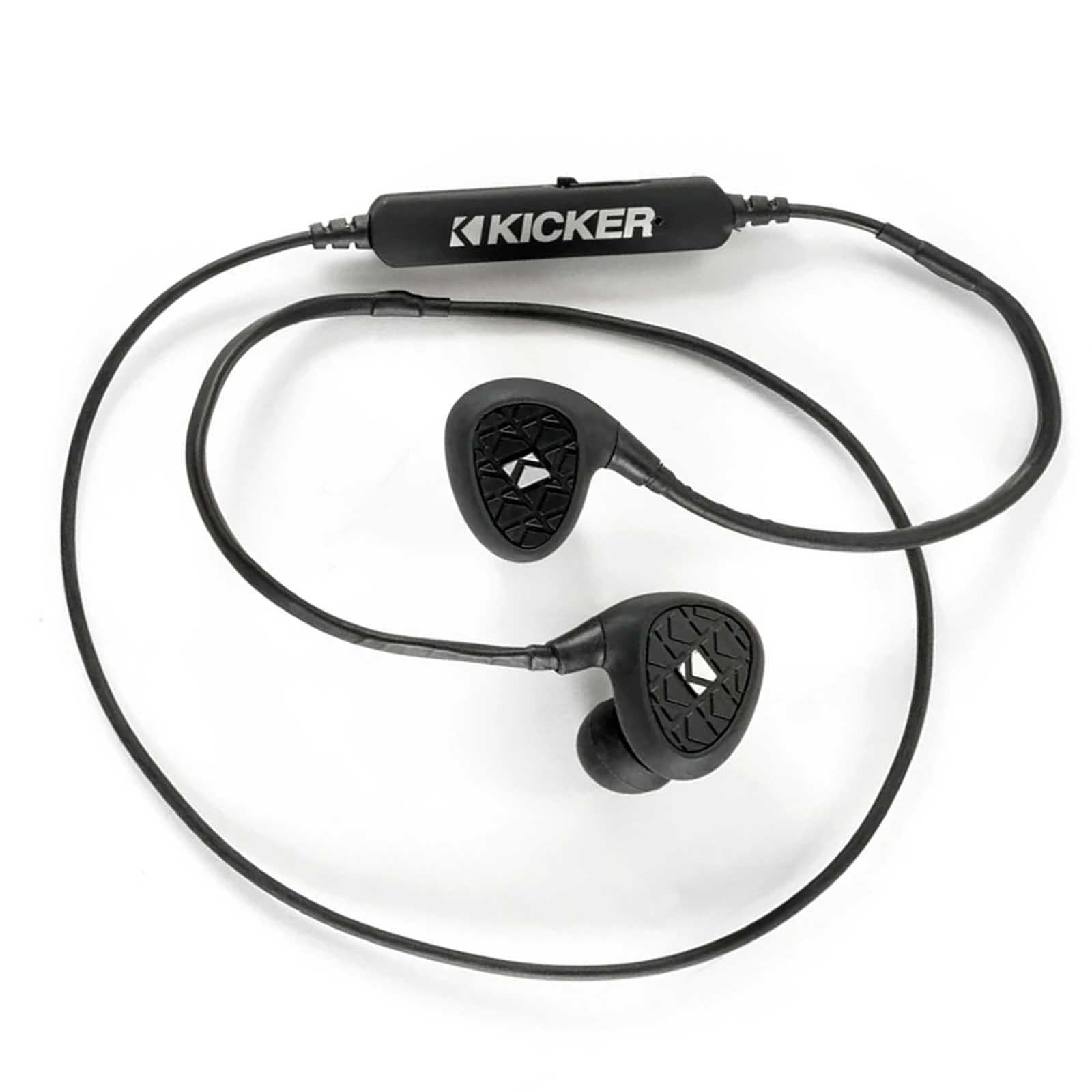 Kicker 44EB400BTB - Wireless Bluetooth Waterproof Earbuds With Mic IPX7