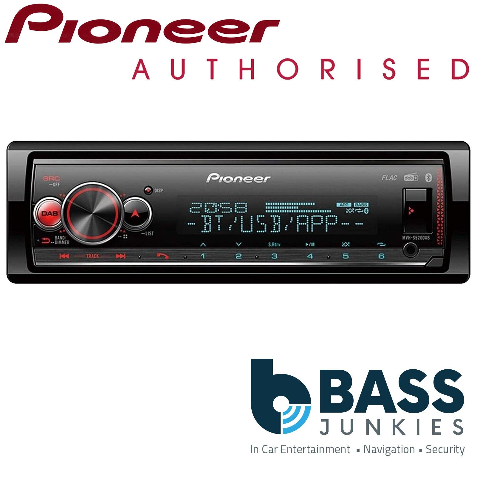 Pioneer MVH-S520DAB Mechless DAB Bluetooth USB Android iPhone Car Stereo Player