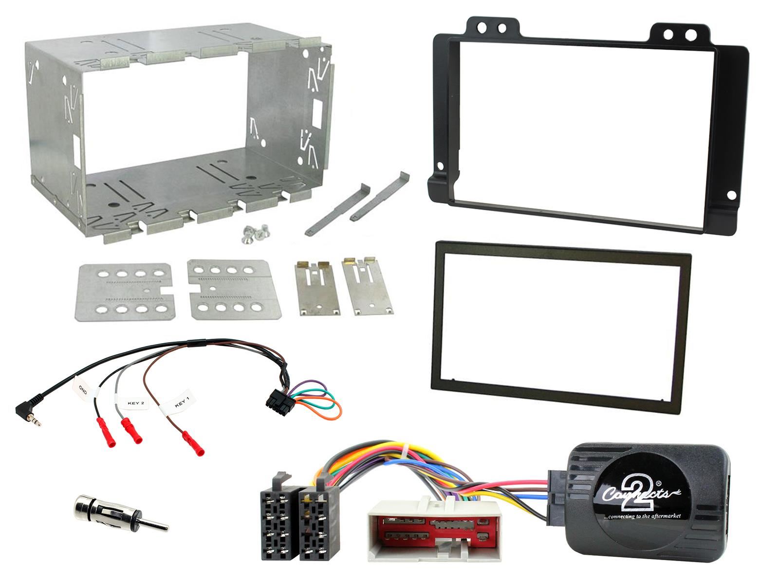 Connects2 CTKLR02 - Land Rover Freelander 2004 - 2006 Double Din Fascia & Steering Wheel Interface Installation Kit