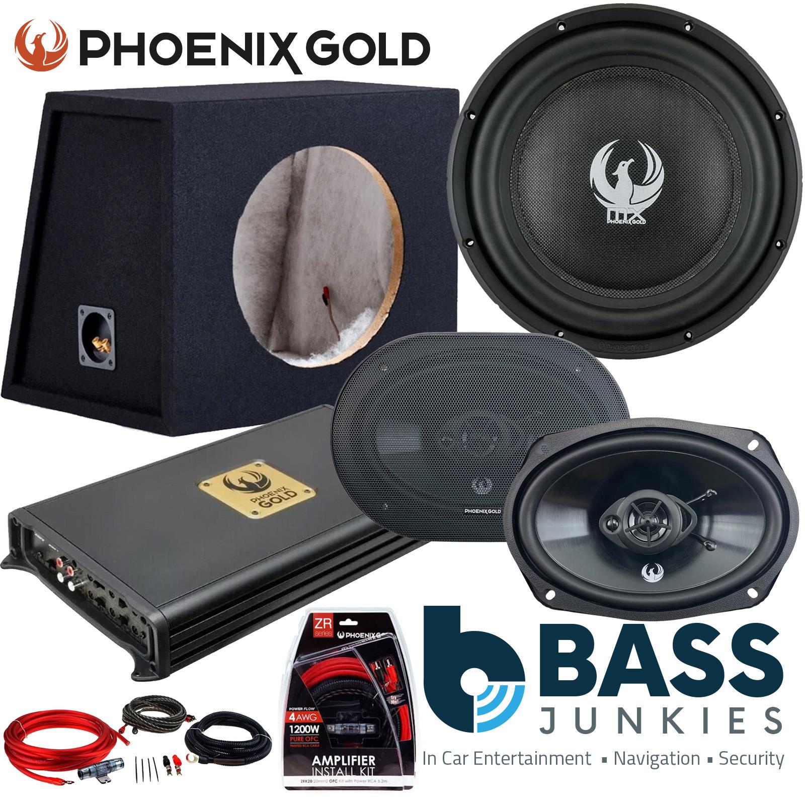 Phoenix Gold 600 Watts 12" Sub 4 Channel Amp 6"x9" Car Speakers Bass Box Kit