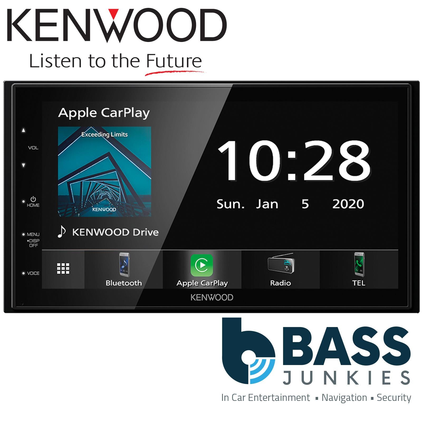 Kenwood DMX5020BTS - 6.8" CarPlay Android Mirroring Bluetooth Car Stereo Screen